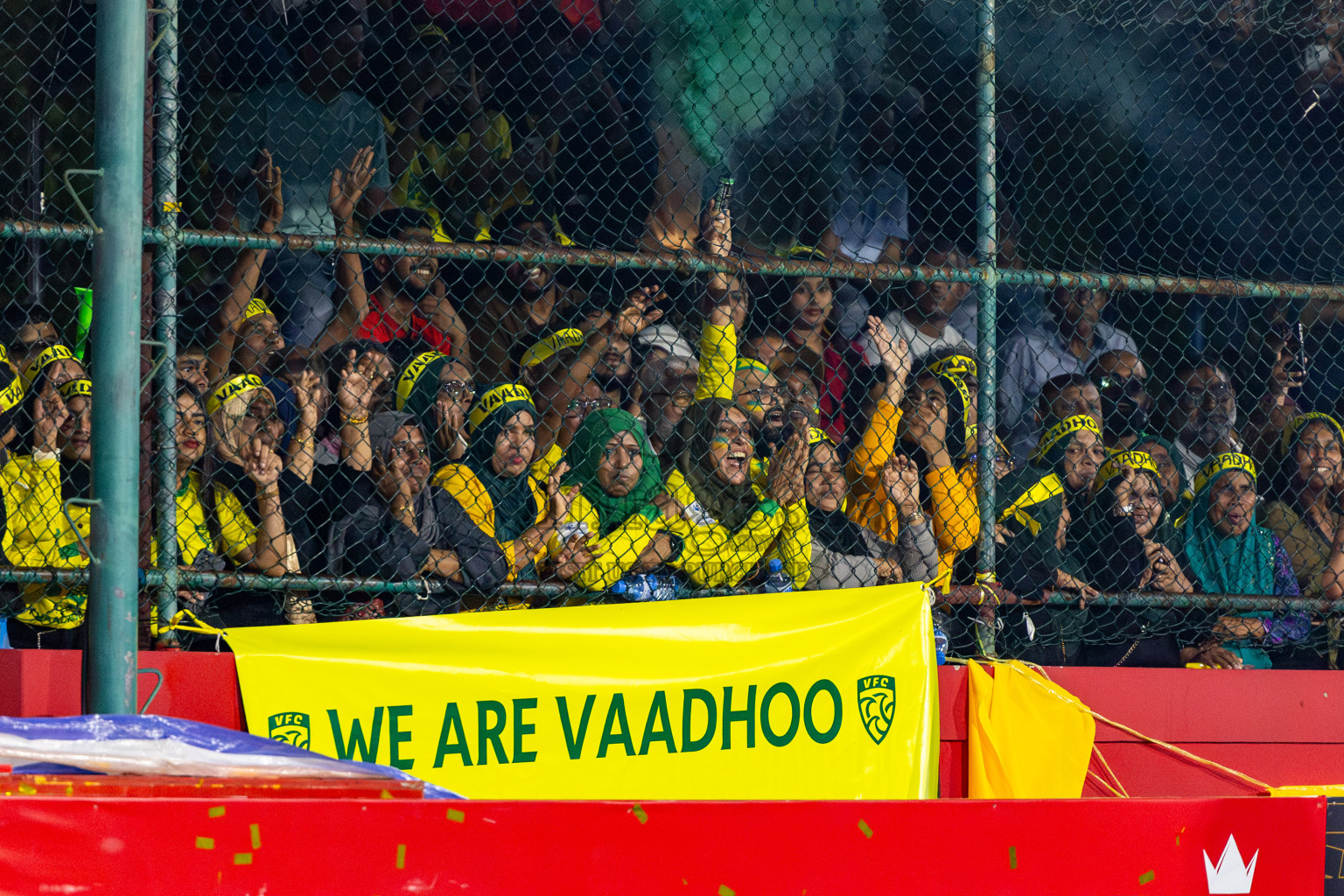 GDh Vaadhoo vs GDh Gadhdhoo in Gaafu Dhaal Atoll Final in Day 24 of Golden Futsal Challenge 2025 was held on Tuesday , 28th January 2025, in Hulhumale', Maldives. Photos: Nausham Waheed / images.mv