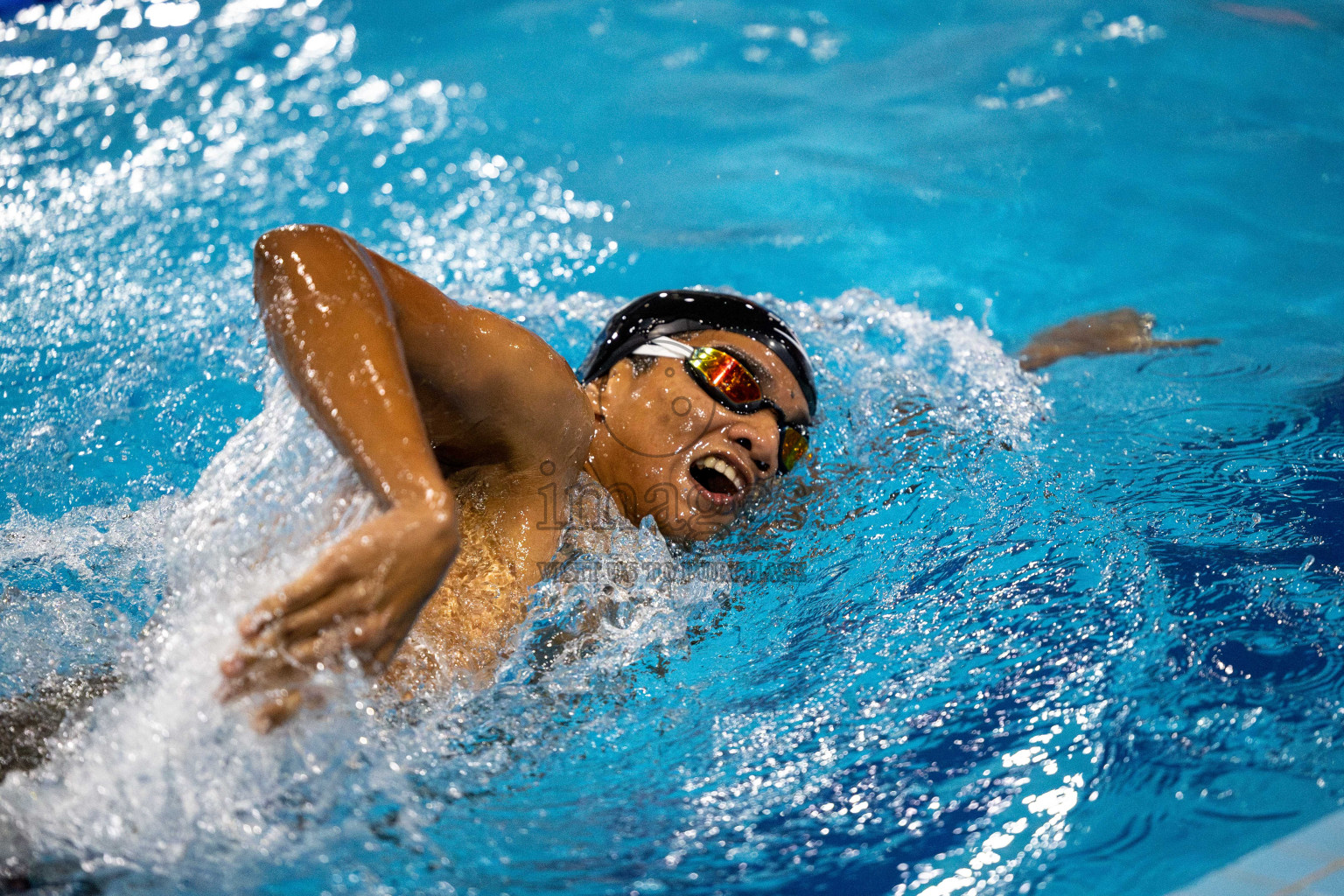 Day 6 of National Swimming Competition 2024 held in Hulhumale', Maldives on Wednesday, 18th December 2024. Photos: Mohamed Mahfooz Moosa / images.mv