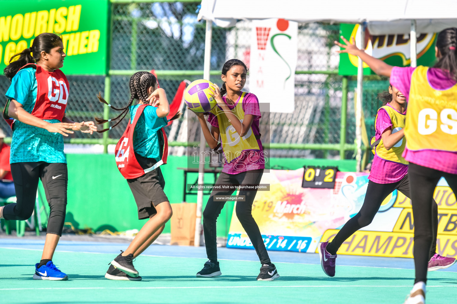 Day 8 of Junior Netball Championship 2022 on 11th March 2022 held in Male', Maldives. Photos by Nausham Waheed