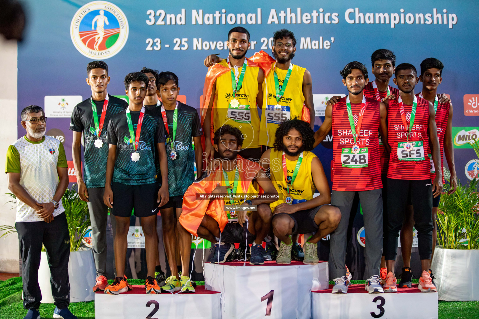 Day 2 of National Athletics Championship 2023 was held in Ekuveni Track at Male', Maldives on Friday, 24th November 2023. Photos: Hassan Simah / images.mv