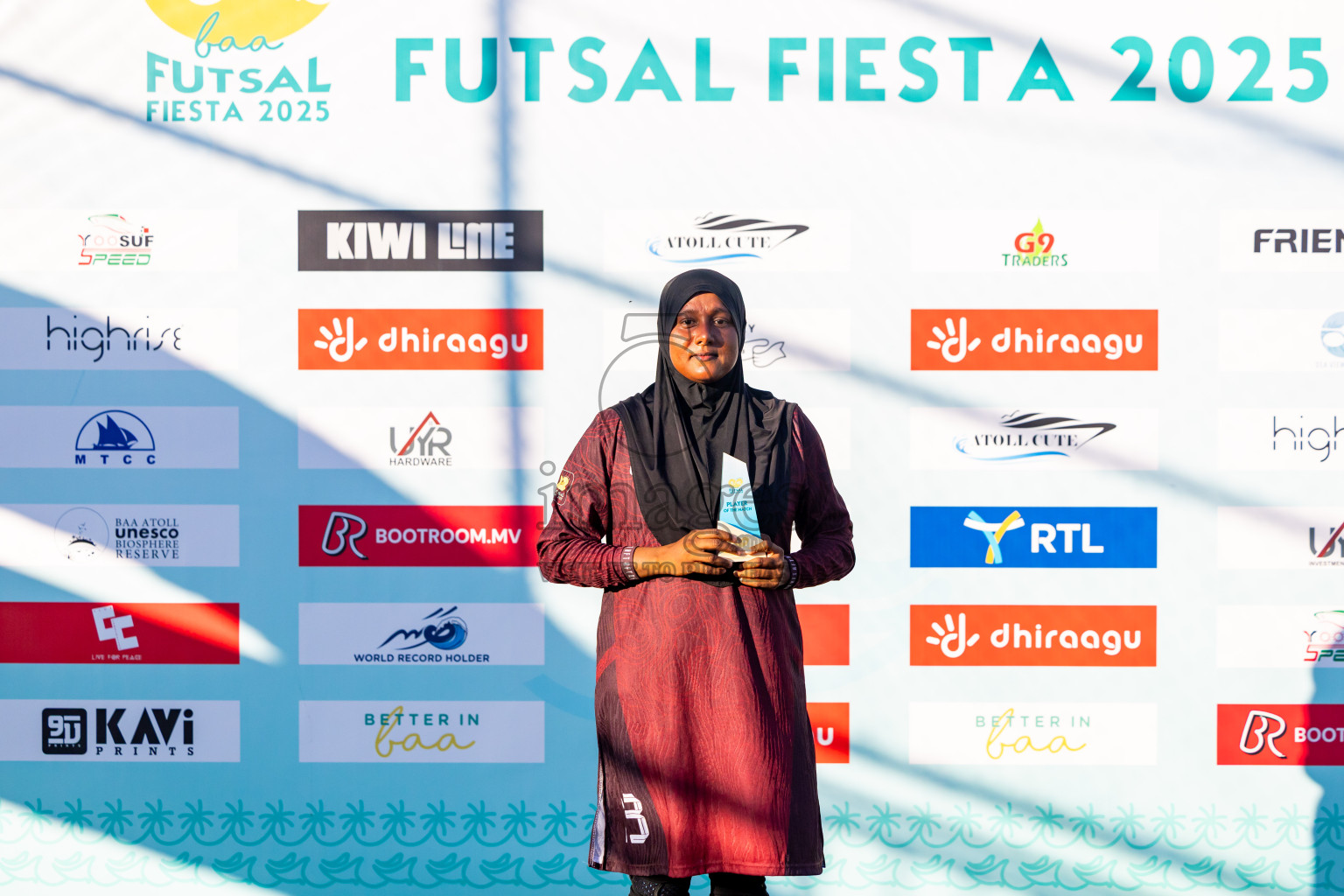 Kihaadhoo vs Hithaadhoo in Day 3 of Better in Baa Futsal Fiesta 2025 Woman's division held in B. Eydhafushi, Maldives on Friday, 7th November 2025. Photos: Nausham Waheed / images.mv