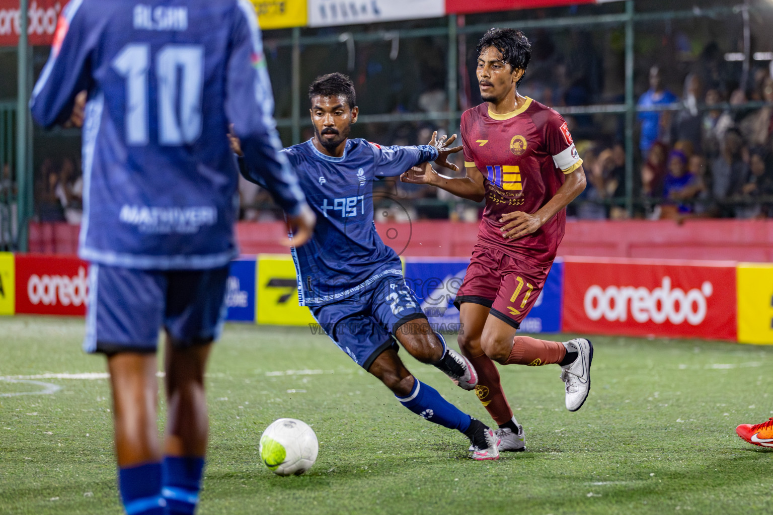 V. Keyodhoo VS AA. Mathiveri on Day 36 of Golden Futsal Challenge 2024 was held on Wednesday, 21st February 2024, in Hulhumale', Maldives 
Photos: Hassan Simah/ images.mv