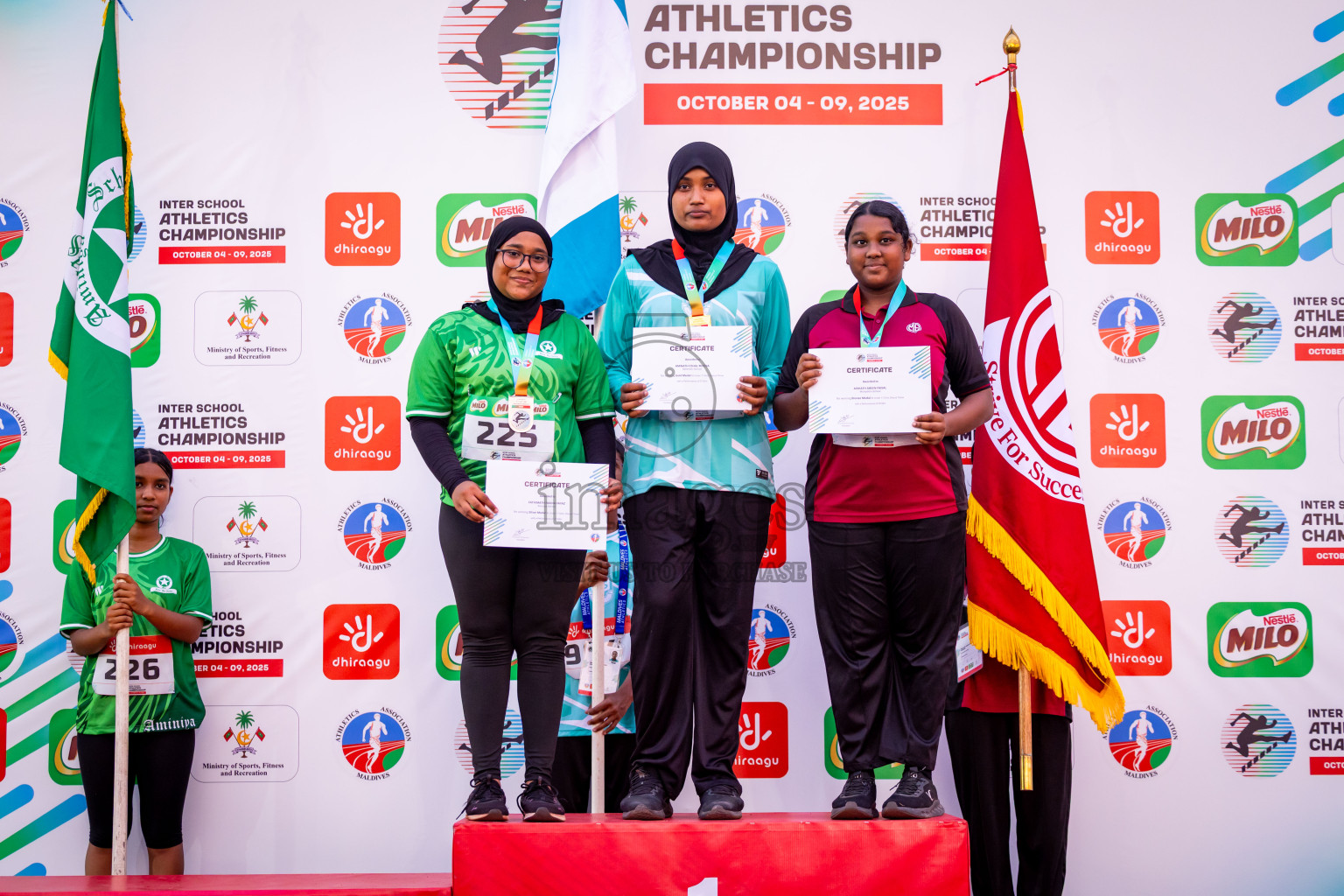 Day 3 of Inter-school Athletics Championship 2025 held in Ekuveni Synthetic Track, Male', Maldives on Wednesday, 08th October 2025. Photos by: Nausham Waheed / Images.mv