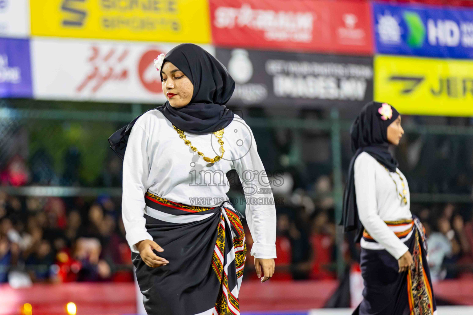 L. Gan VS B. Eydhafushi in the Finals of Golden Futsal Challenge 2024 which was held on Thursday, 7th March 2024, in Hulhumale', Maldives. 
Photos: Hassan Simah / images.mv