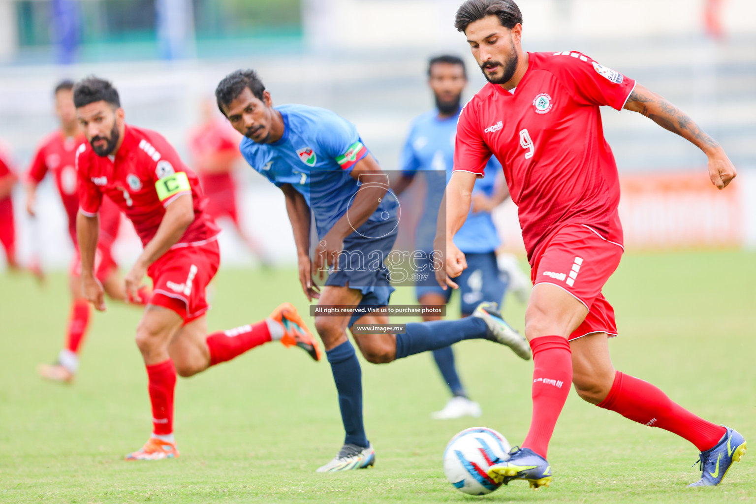 Lebanon vs Maldives in SAFF Championship 2023 held in Sree Kanteerava Stadium, Bengaluru, India, on Tuesday, 28th June 2023. Photos: Nausham Waheed, Hassan Simah / images.mv