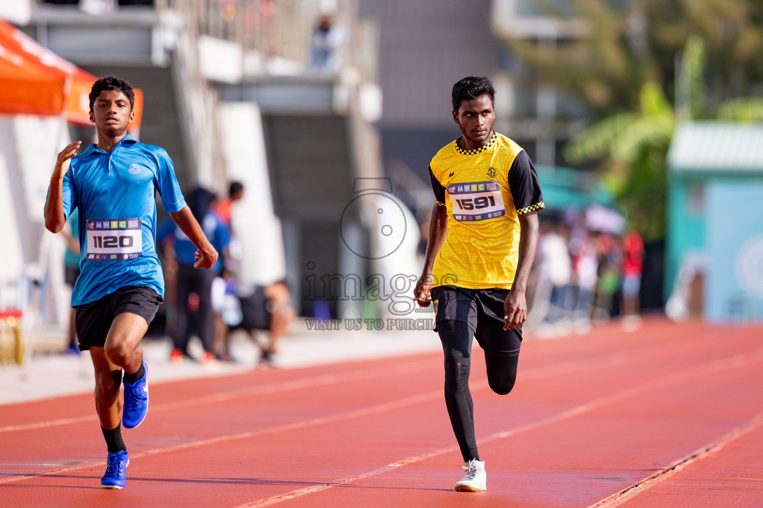 Day 3 of MWSC Interschool Athletics Championships 2024 held in Hulhumale Running Track, Hulhumale, Maldives on Monday, 11th November 2024. 
Photos by: Hassan Simah / Images.mv