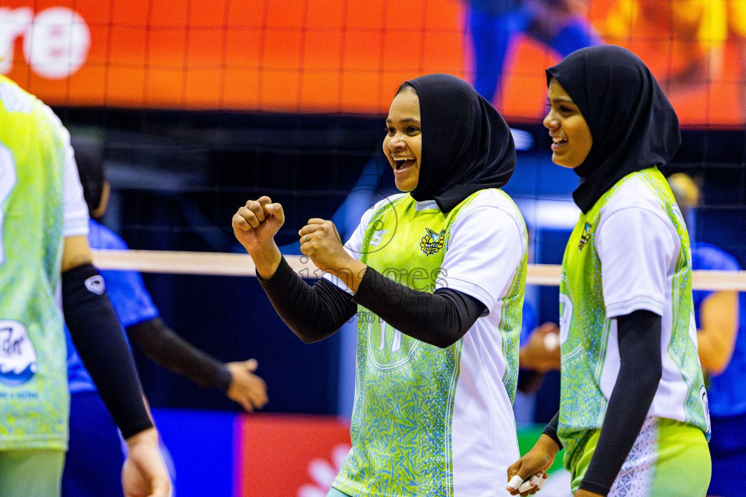Police Club vs Club Wamco in the Final of Women's Division of National Volleyball League 2025 held in Male', Maldives on Sunday, 27th April 2025 at Social Center Indoor Hall Photos By: Nausham Waheed / images.mv