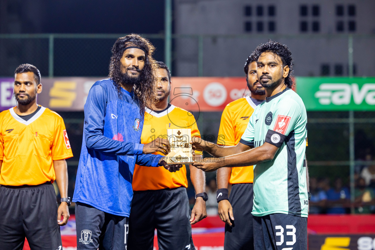 AA Rasdhoo vs AA Bodufolhudhoo in Day 11 of Golden Futsal Challenge 2025 was held on Wednesday, 15th January 2025, in Hulhumale', Maldives Photos: Nausham Waheed / images.mv