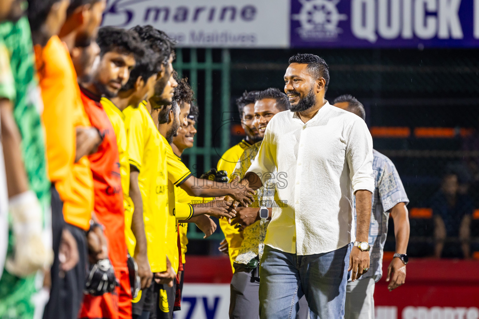 F Magoodhoo vs F Dharanboodhoo in Day 21 of Golden Futsal Challenge 2025 was held on Saturday , 25th January 2025, in Hulhumale', Maldives. Photos: Nausham Waheed / images.mv