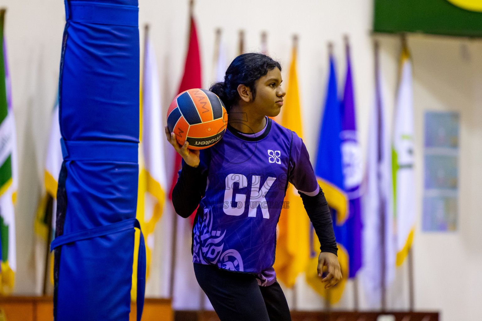 Day 9 of 25th Inter-School Netball Tournament was held in Social Center at Male', Maldives on Monday, 19th August 2024. Photos: Nausham Waheed / images.mv