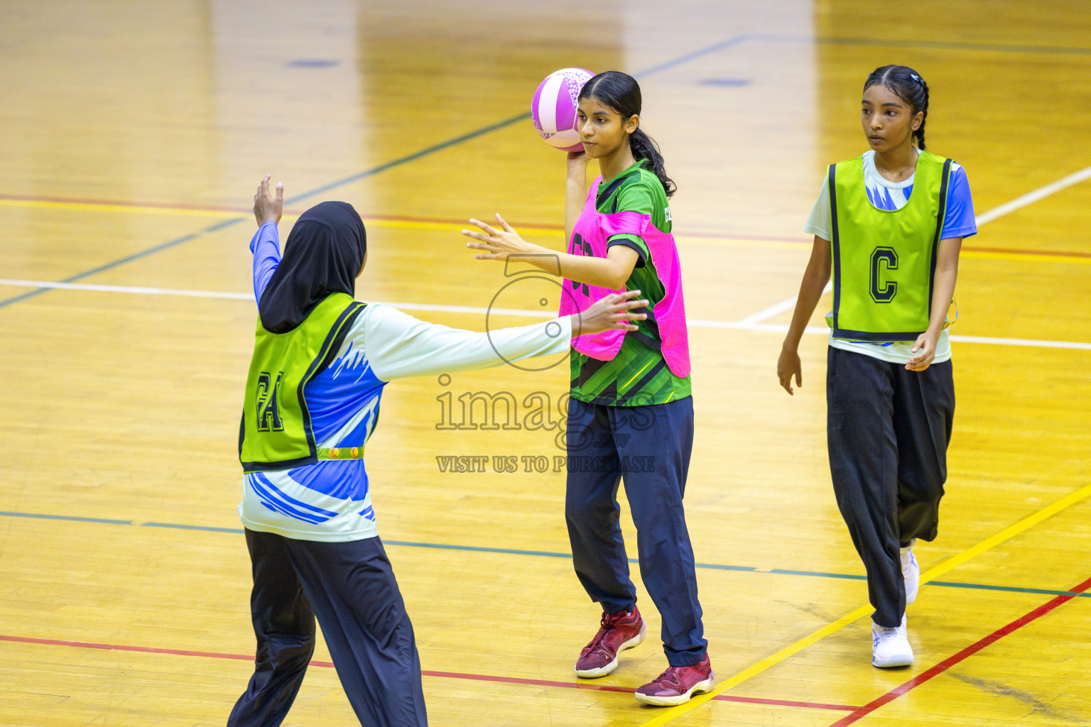 Club Green Streets vs United Unity SC in Day 6 of 24th Milo Netball Association Championship held in Social Center at Male', Maldives on Saturday, 6th September 2025. Photos: Yasna Ahmed / images.mv