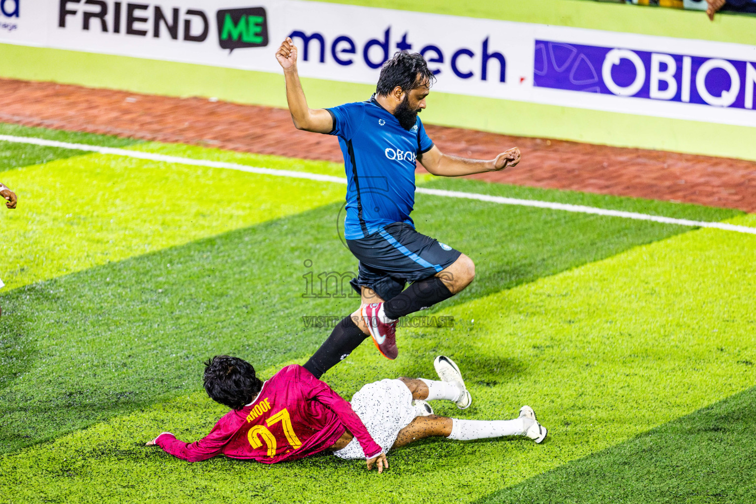 V Vela vs Eighty Four FC in Day 6 of Eydhafushi Futsal Cup 2024 was held on Saturday, 13th April 2024, in B Eydhafushi, Maldives Photos: Nausham Waheed / images.mv