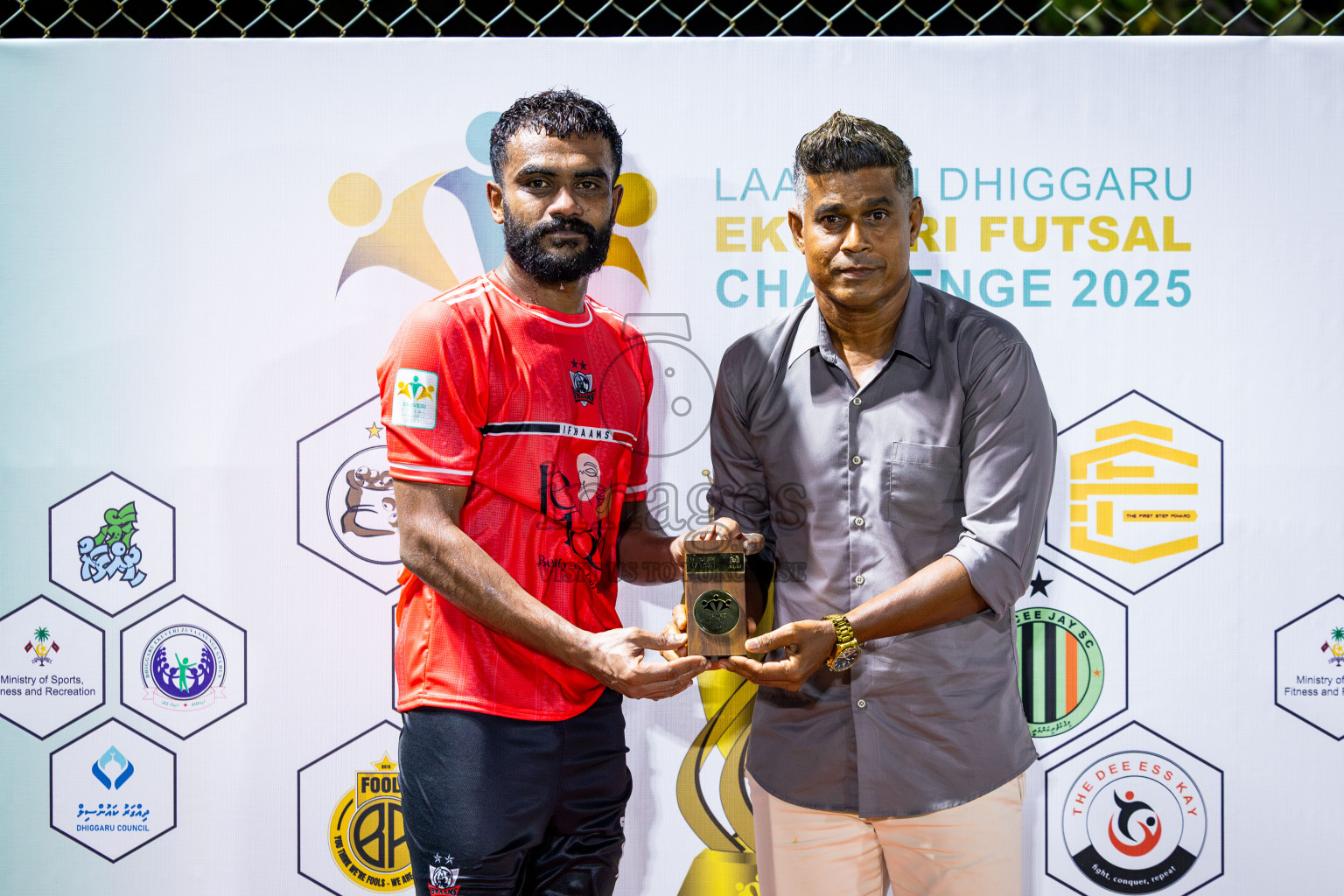 Ifhaams vs J Kovi Goani in Day 1 of Laamehi Dhiggaru Ekuveri Futsal Challenge 2025 was held on Thursday, 24th July 2025, at Dhiggaru Futsal Ground, Dhiggaru, Maldives Photos: Nausham Waheed / images.mv