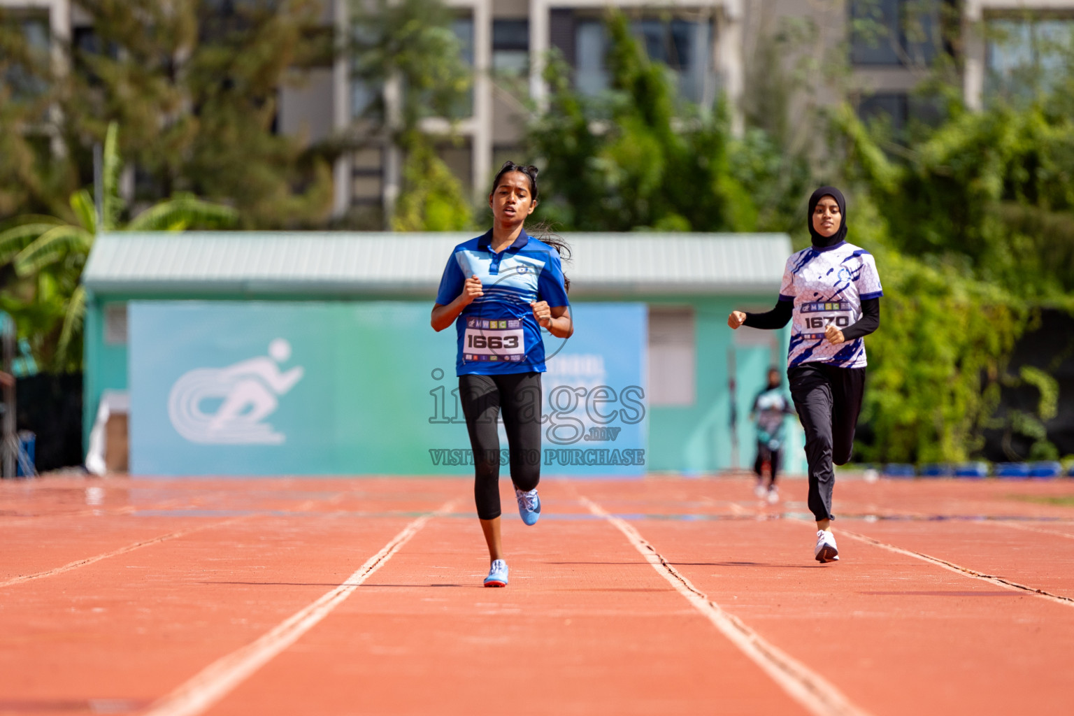 Day 2 of MWSC Interschool Athletics Championships 2024 held in Hulhumale Running Track, Hulhumale, Maldives on Sunday, 10th November 2024. 
Photos by:  Hassan Simah / Images.mv