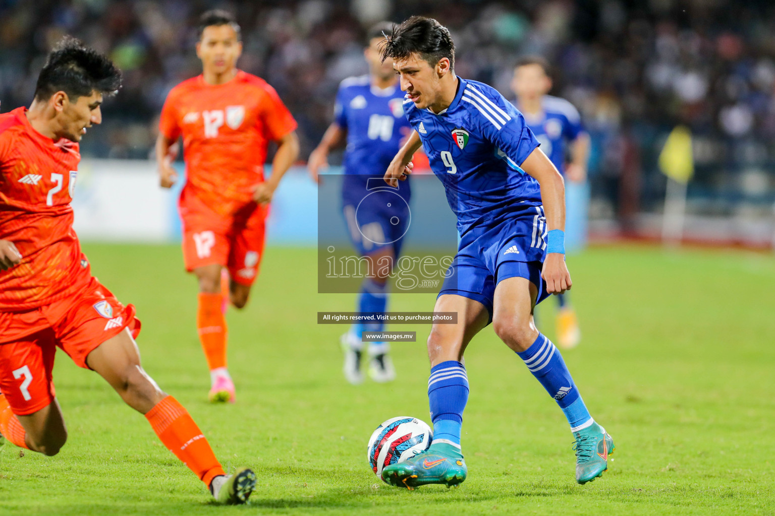 Kuwait vs India in the Final of SAFF Championship 2023 held in Sree Kanteerava Stadium, Bengaluru, India, on Tuesday, 4th July 2023. Photos: Hassan Simah / images.mv