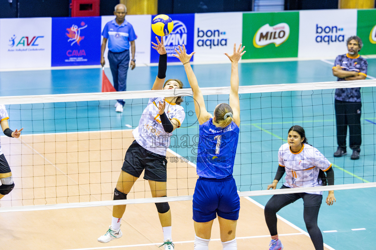 Police Club vs Flexor Sports Club in Day 1 of National Volleyball League 2025 - Women's Division held in Male', Maldives on Saturday, 19th April 2025 at Social Center Indoor Hall Photos 
By: Hassan Simah / images.mv