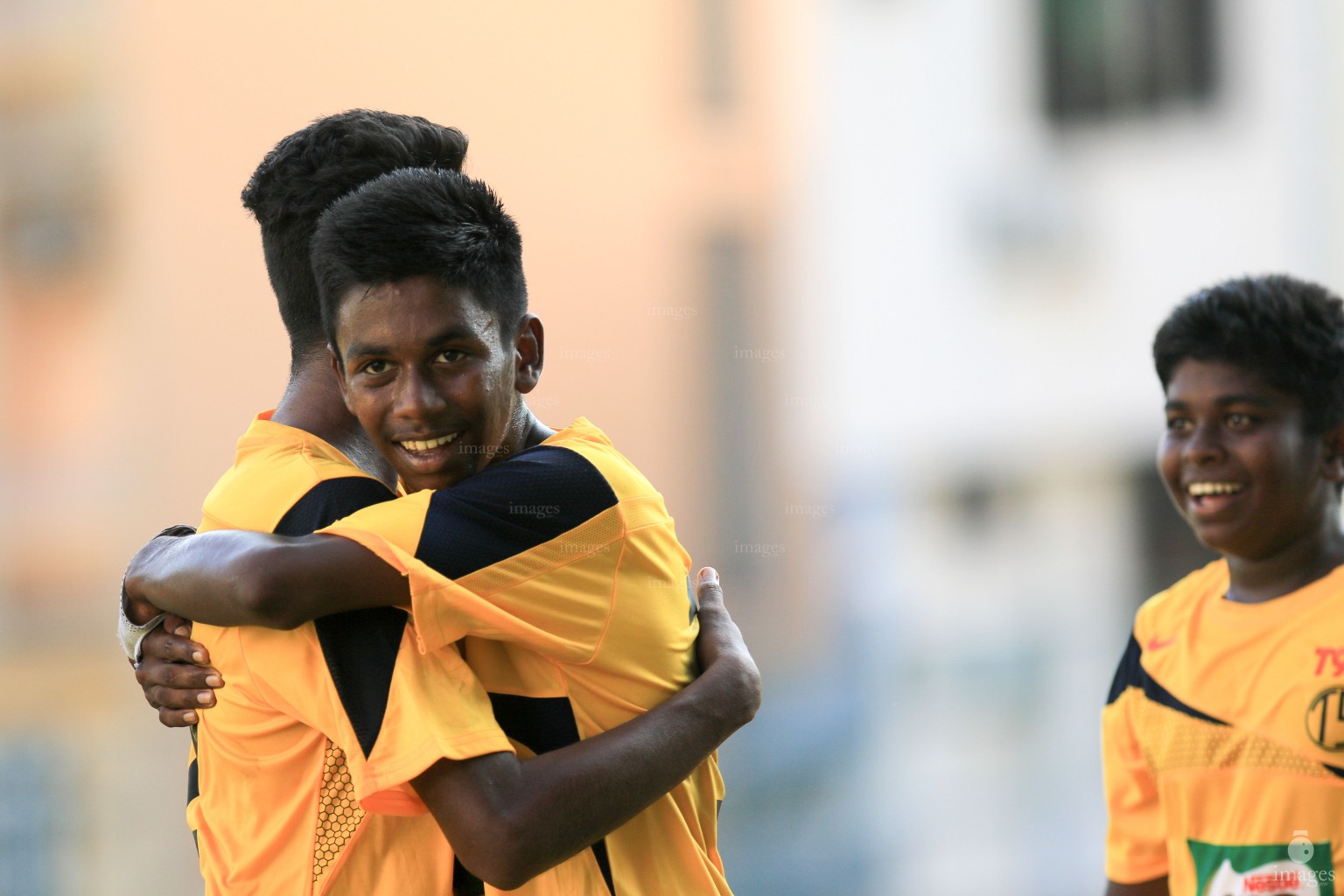 Thaajudhdheen School vs Rehendhi School in Milo Interschool Football Tournament Under 16 in Male', Maldives, Saturday, March. 26, 2016. (Images.mv Photo/Abdulla Abeedh).