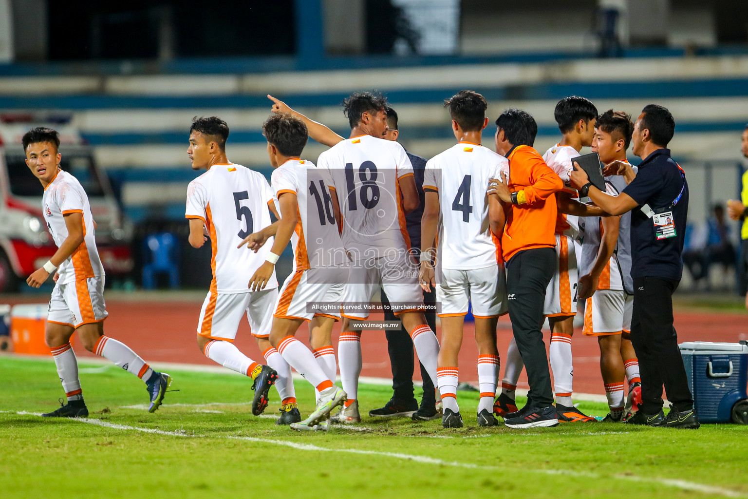 Bhutan vs Bangladesh in SAFF Championship 2023 held in Sree Kanteerava Stadium, Bengaluru, India, on Wednesday, 28th June 2023. Photos: Nausham Waheed, Hassan Simah / images.mv