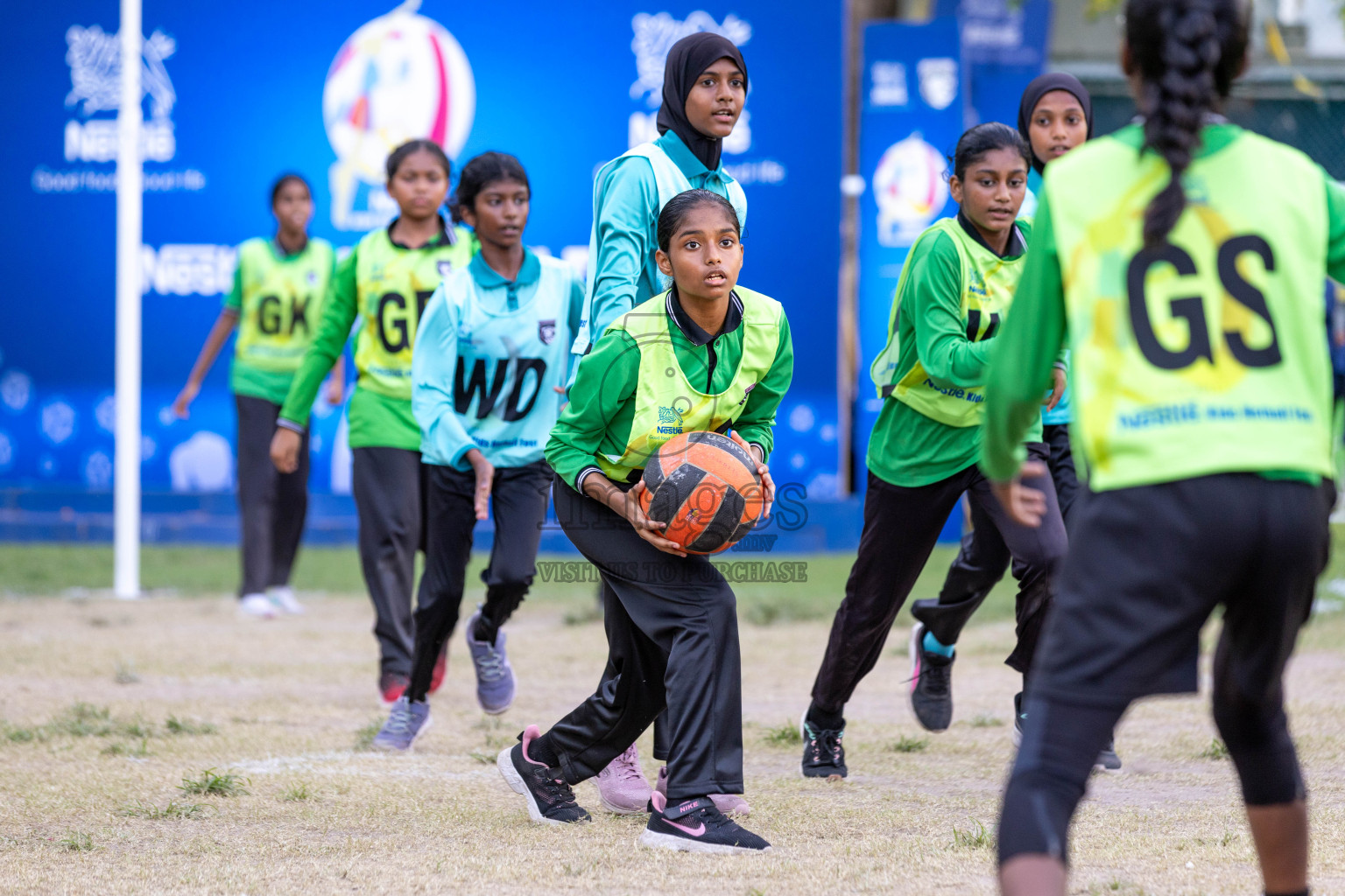 Day 3 of Nestle' Kids Netball Fiesta 2023 held in Henveyru Stadium, Male', Maldives on Saturday, 2nd December 2023. Photos by Nausham Waheed / Images.mv