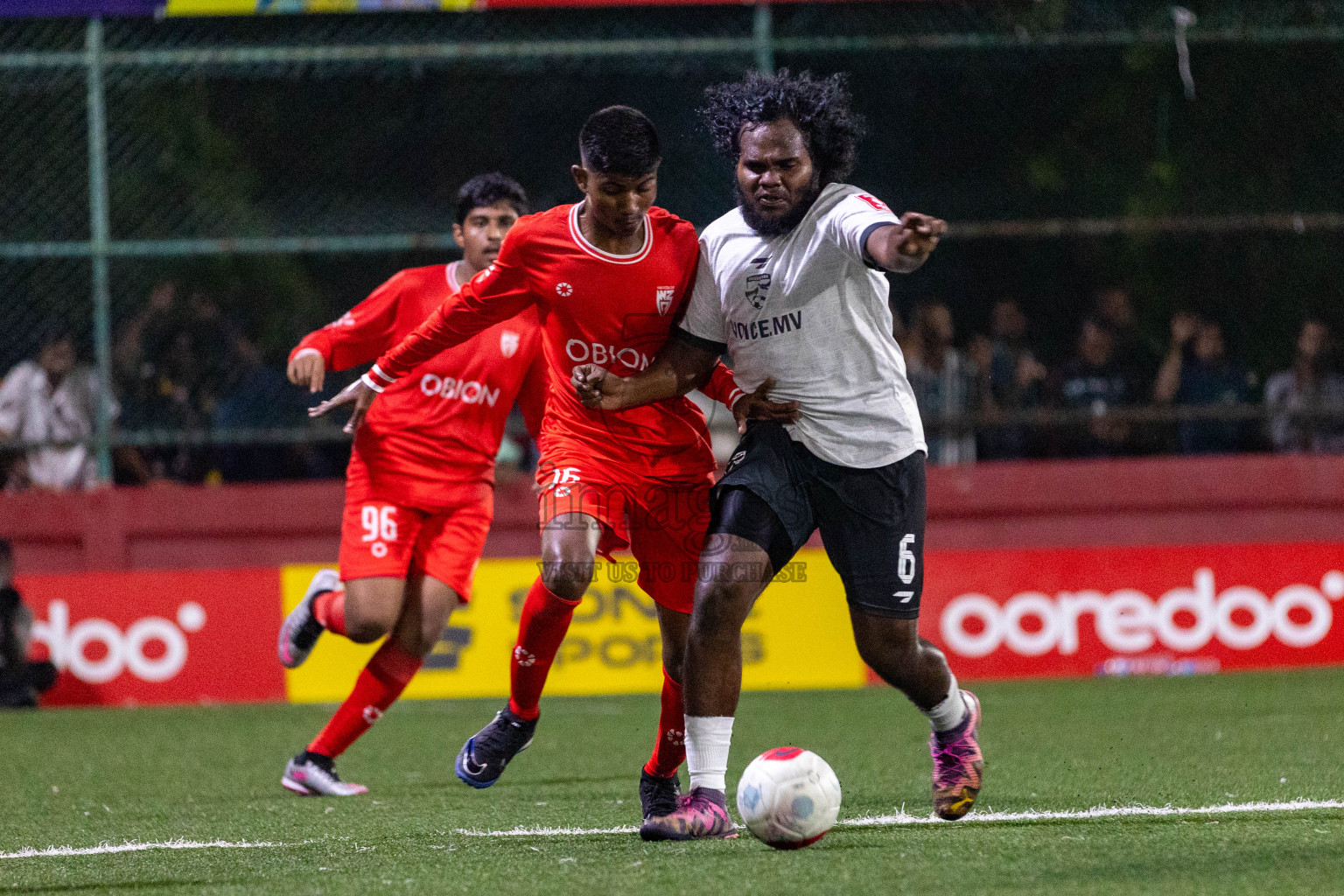 R Fainu vs R Inguraidhoo in Golden Futsal Challenge 2024 was held on Tuesday, 16th January 2024, in Hulhumale', Maldives
Photos: Ismail Thoriq / images.mv