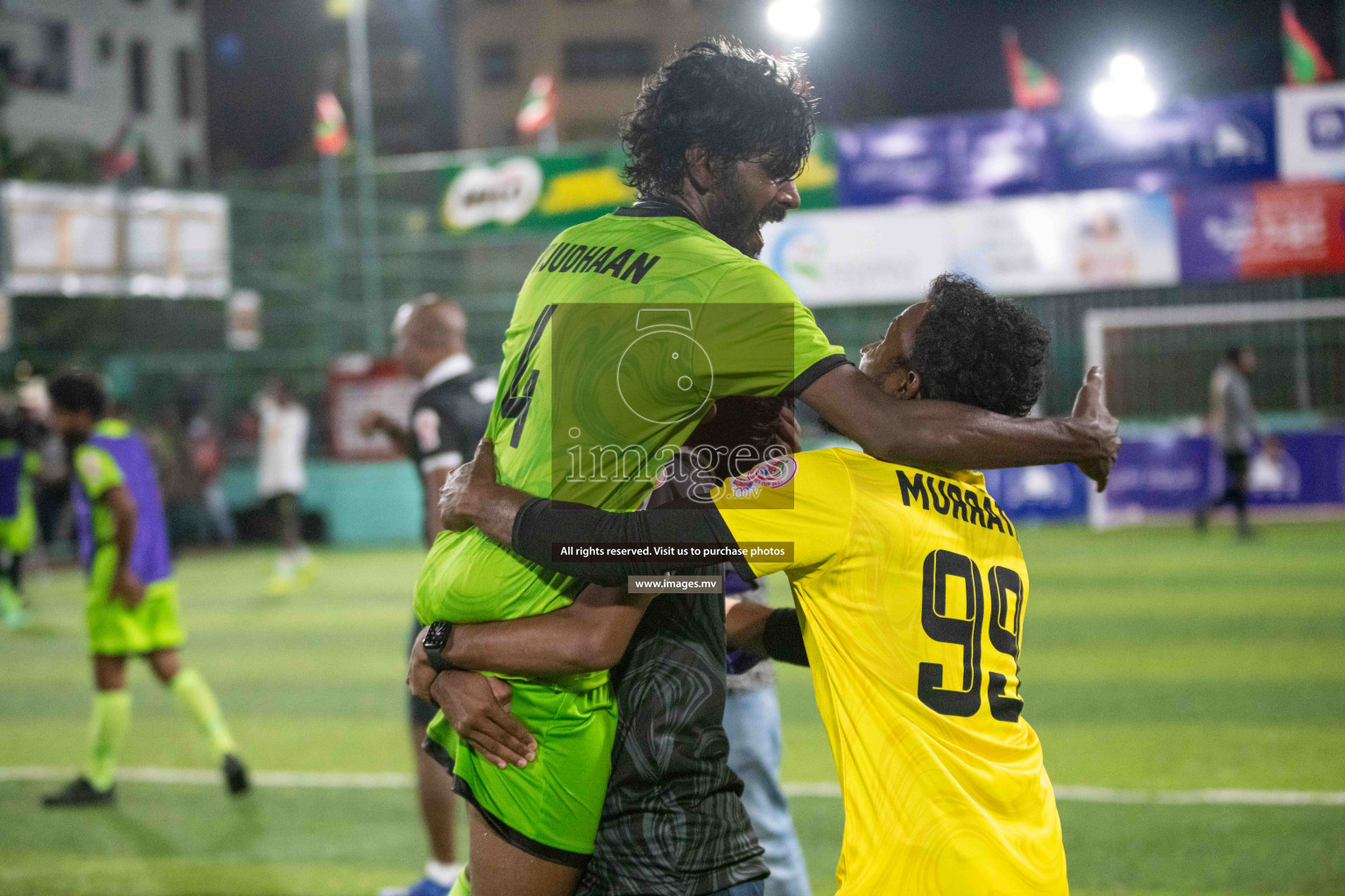 Team FSM Vs Prisons Club in the Semi Finals of Club Maldives 2021 held in Hulhumale, Maldives on 15 December 2021. Photos: Shuu Abdul Sattar / images.mv