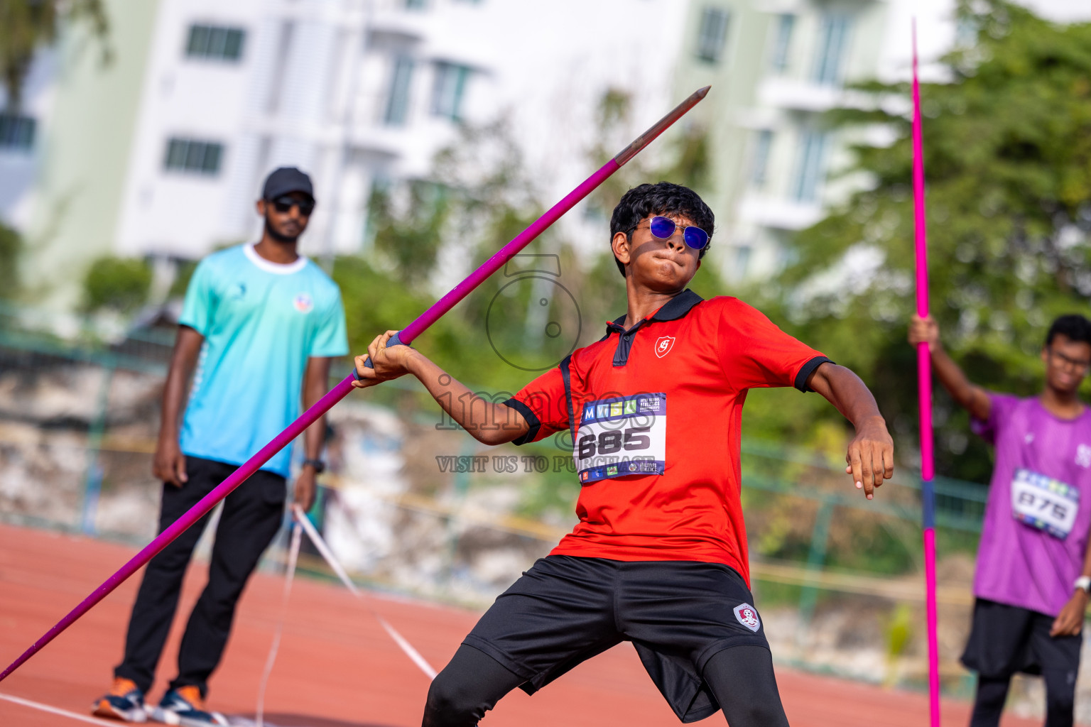 Day 5 of MWSC Interschool Athletics Championships 2024 held in Hulhumale Running Track, Hulhumale, Maldives on Wednesday, 13th November 2024. Photos by: Ismail Thoriq / Images.mv