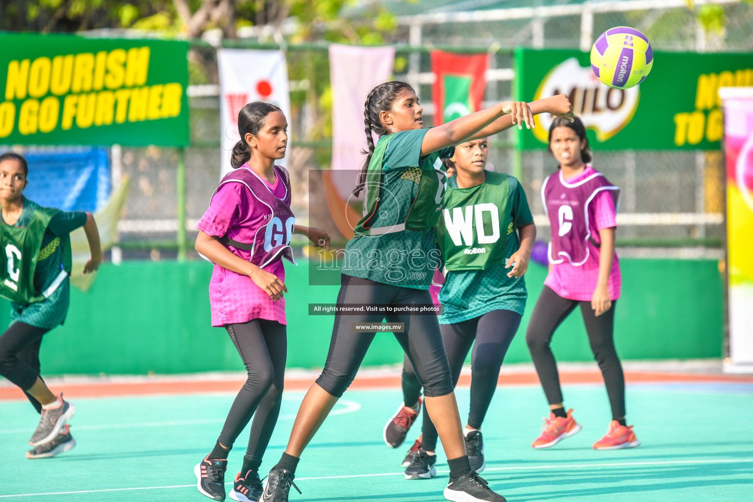 Day 9 of Junior Netball Championship 2022 held in Male', Maldives. Photos by Nausham Waheed