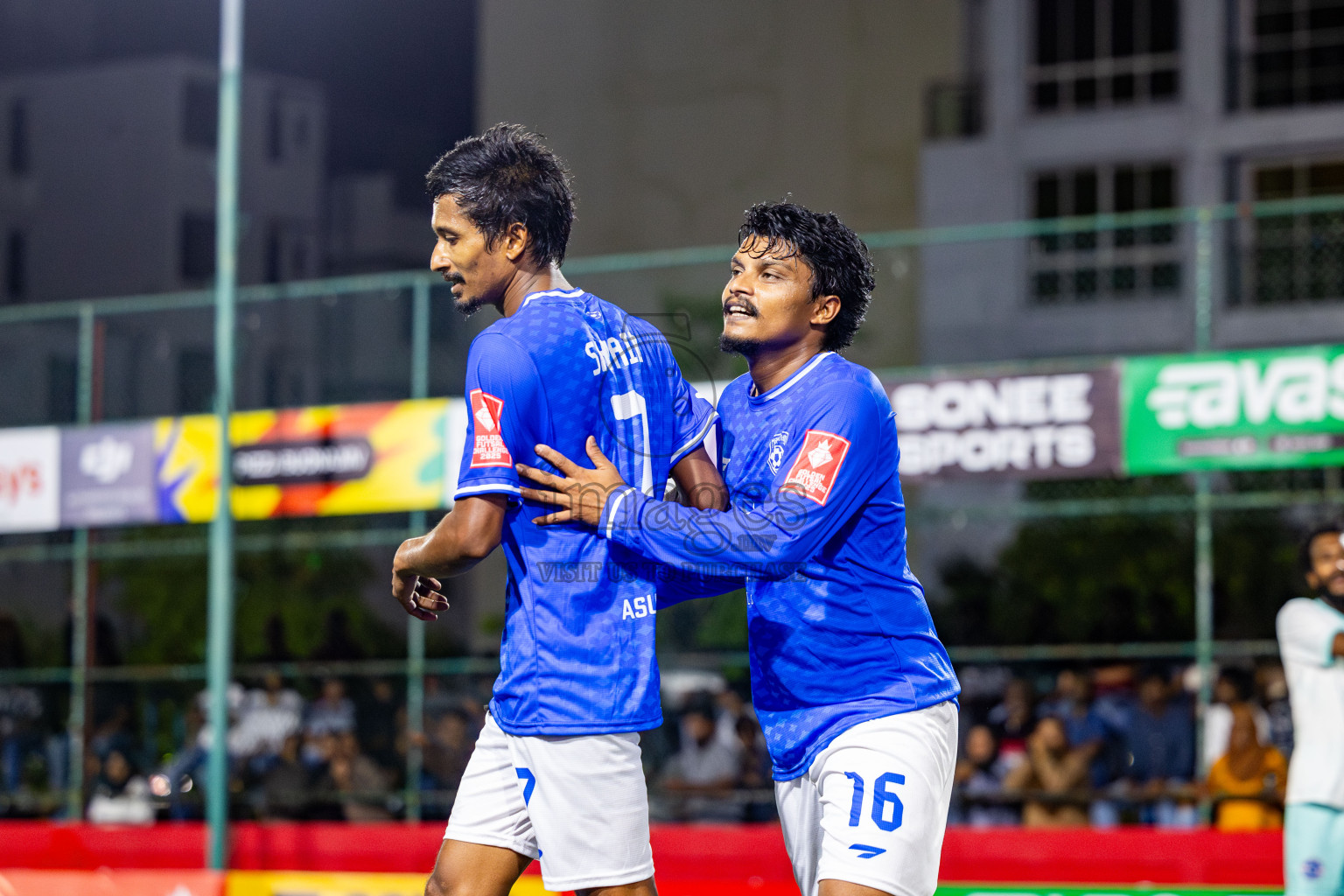 ADh Mahibadhoo vs ADh Omadhoo in Day 15 of Golden Futsal Challenge 2025 was held on Sunday, 19th January 2025, in Hulhumale', Maldives. Photos: Nausham Waheed / images.mv