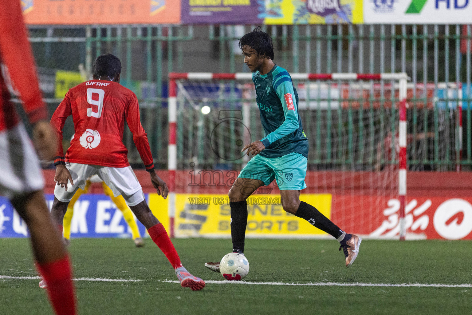 GDh Hoandedhdhoo vs GDh Vaadhoo in Day 17 of Golden Futsal Challenge 2024 was held on Wednesday, 31st January 2024, in Hulhumale', Maldives Photos: Nausham Waheed / images.mv