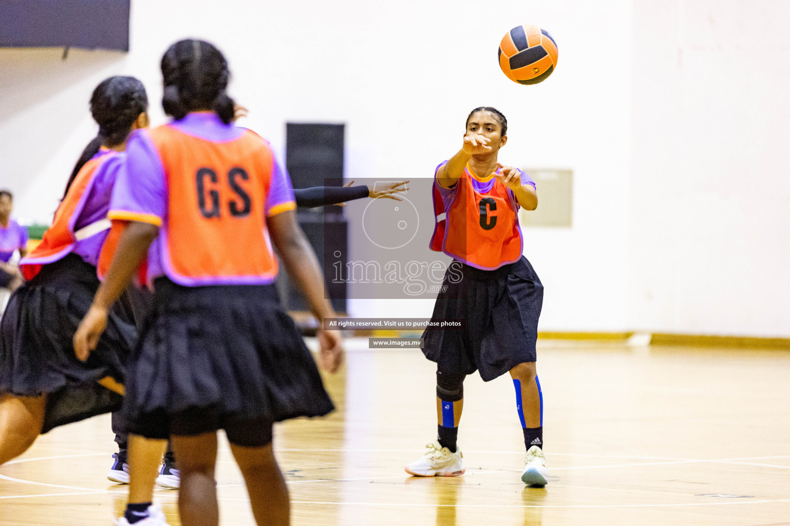 Day 9 of 24th Interschool Netball Tournament 2023 was held in Social Center, Male', Maldives on 4th November 2023. Photos: Hassan Simah / images.mv