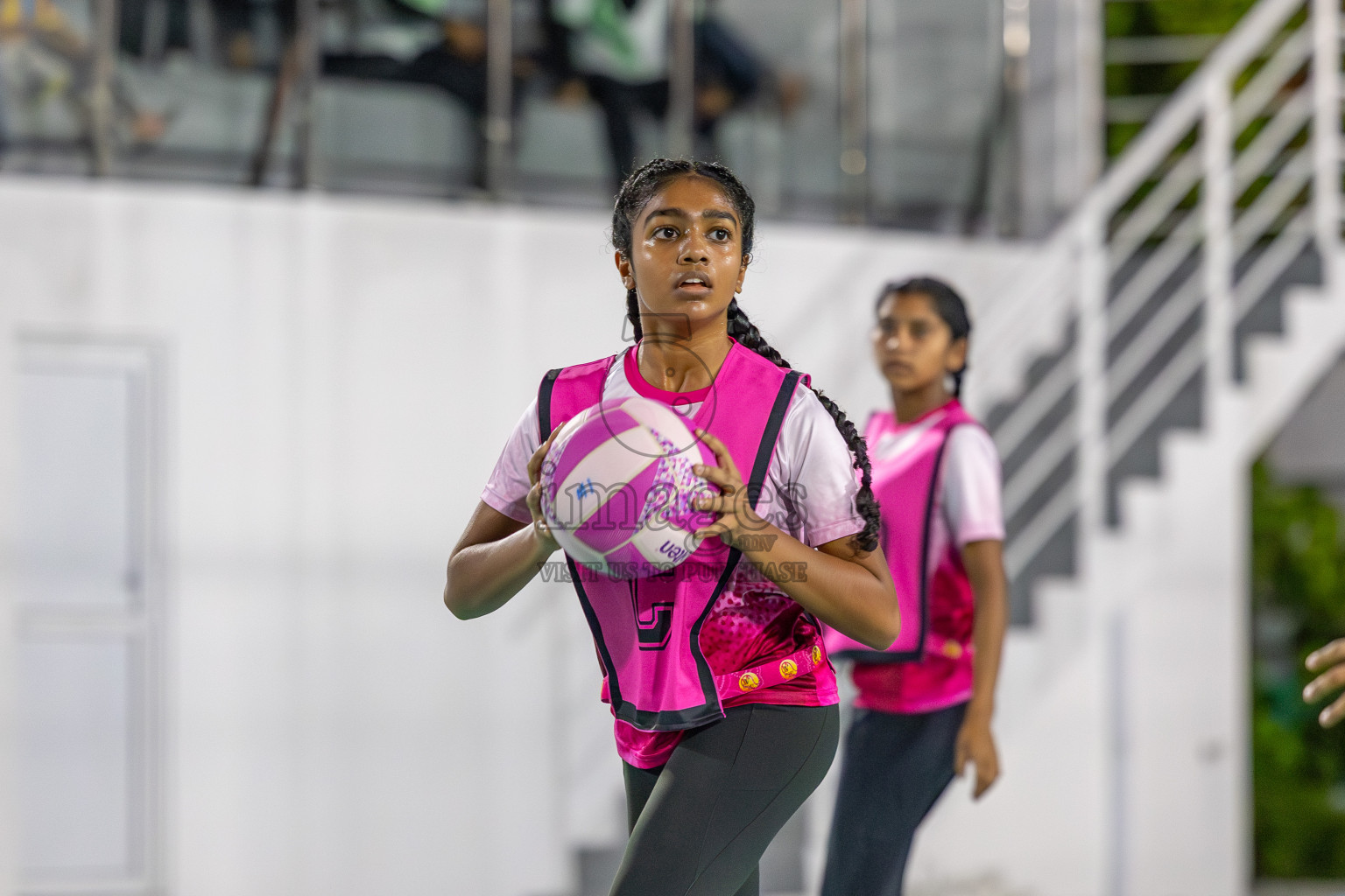 Invicto Sports Club vs N Sports Academy in Division 2 of National Netball Tournament 2025 held in Ekuveni Netball Court at Male', Maldives on Wednesday, 21st May 2025. Photos: Mohamed Mahfooz Moosa / images.mv