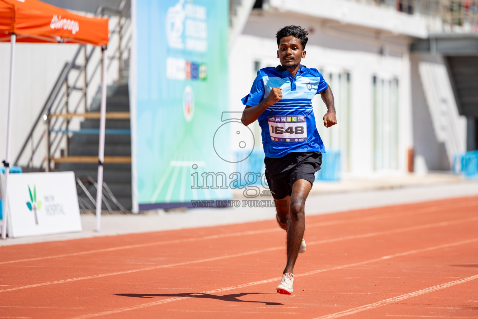 Day 2 of MWSC Interschool Athletics Championships 2024 held in Hulhumale Running Track, Hulhumale, Maldives on Sunday, 10th November 2024. 
Photos by:  Hassan Simah / Images.mv