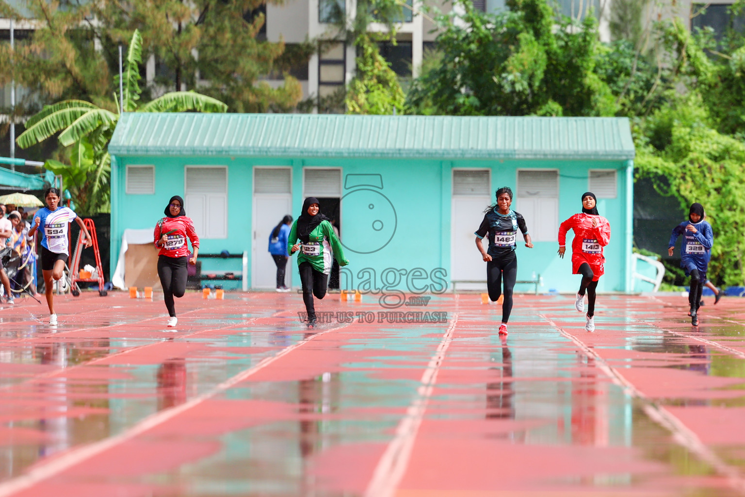 Day 1 of MWSC Interschool Athletics Championships 2024 held in Hulhumale Running Track, Hulhumale, Maldives on Saturday, 9th November 2024. 
Photos by: Ismail Thoriq, Hassan Simah / Images.mv