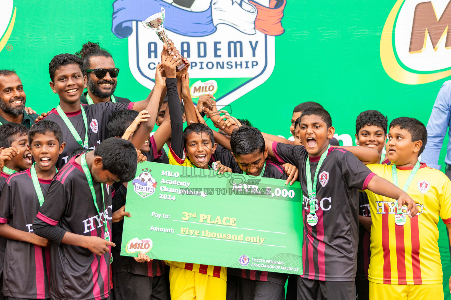 Final Day  of MILO Academy Championship 2024 - U12 was held at Henveiru Grounds in Male', Maldives on Thursday, 7th July 2024. Photos: Shuu Abdul Sattar / images.mv