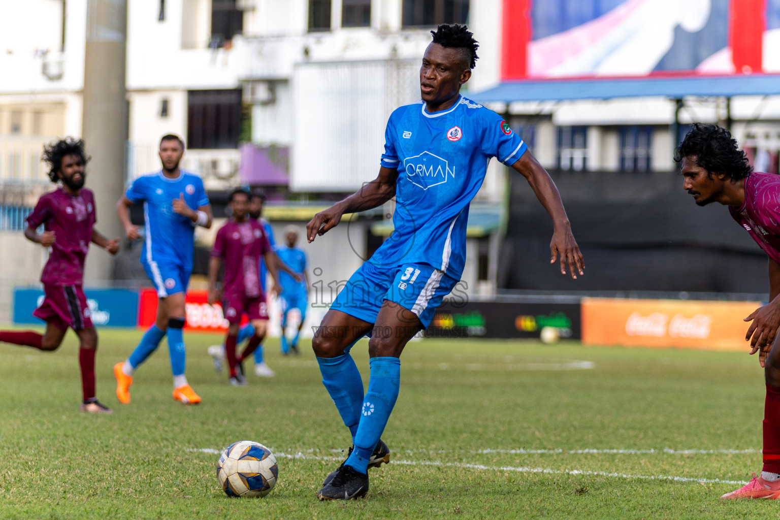 Man Ode SC vs B G Sports Club in the Quarter Final of Second Division 2023 in Male' Maldives on Monday, 5th February 2023. Photos: Nausham Waheed / images.mv