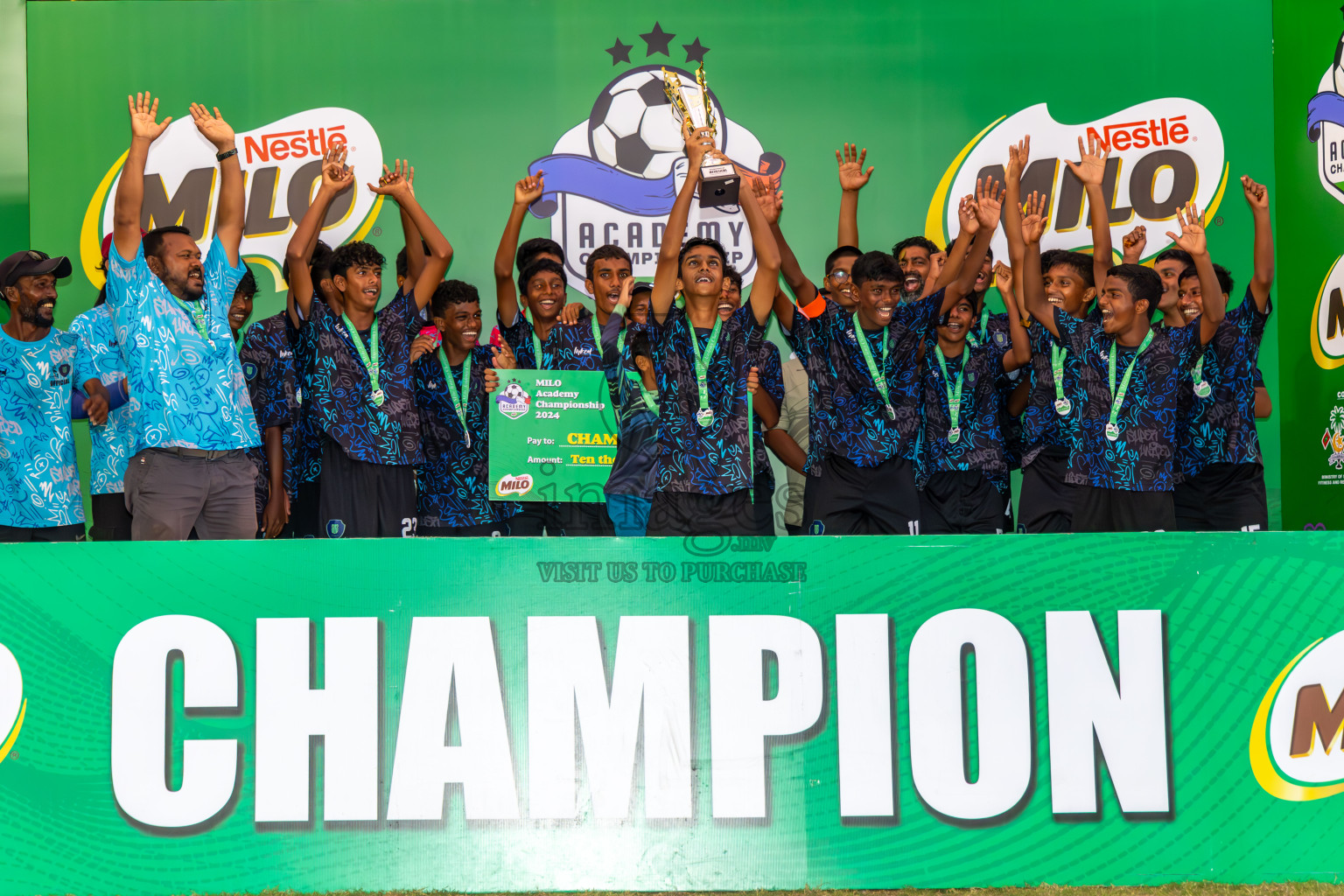 Day 4 of MILO Academy Championship 2024 (U-14) was held in Henveyru Stadium, Male', Maldives on Sunday, 3rd November 2024. Photos: Ismail Thoriq / Images.mv