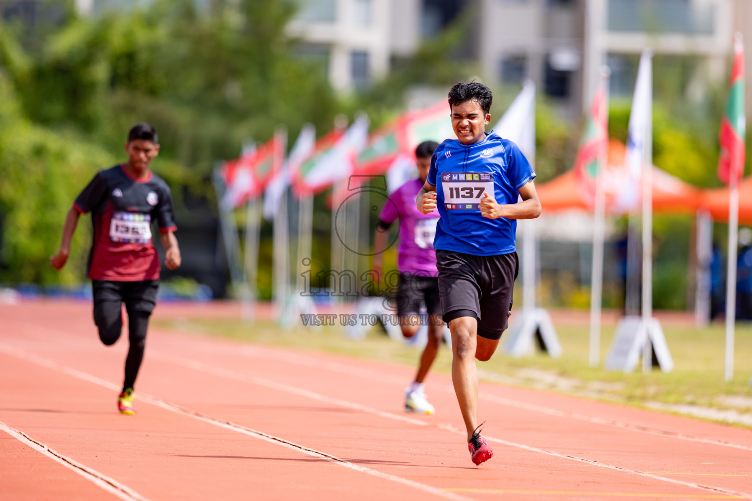 Day 3 of MWSC Interschool Athletics Championships 2024 held in Hulhumale Running Track, Hulhumale, Maldives on Monday, 11th November 2024. 
Photos by: Hassan Simah / Images.mv