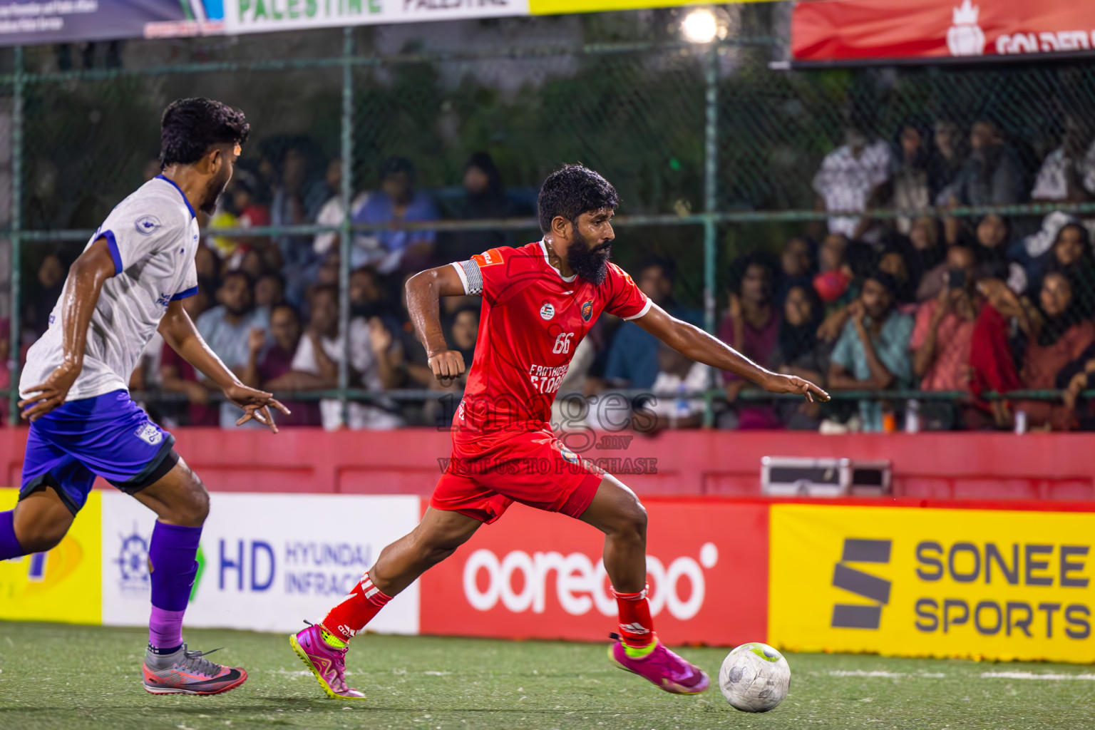 F Dharanboodhoo vs F Bilehdhoo in Day 24 of Golden Futsal Challenge 2024 was held on Wednesday , 7th February 2024 in Hulhumale', Maldives
Photos: Ismail Thoriq / images.mv