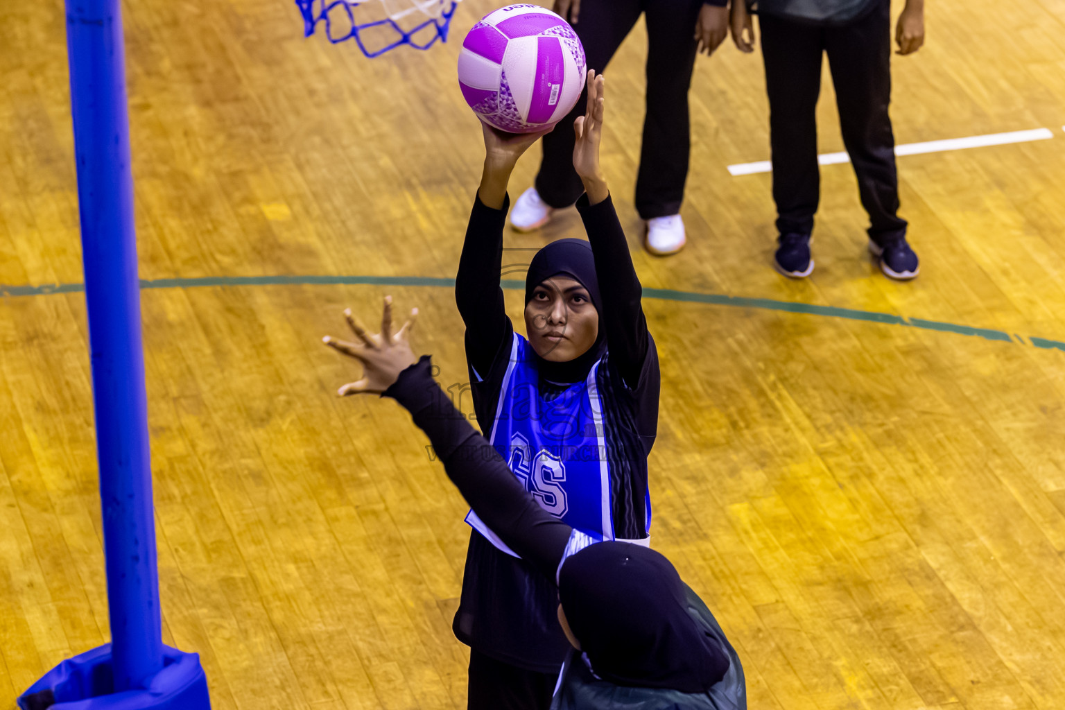 SC Skylark vs SC Shining Star in Day 7 of 24th Milo Netball Association Championship was held in Social Center at Male', Maldives on Sunday, 7th September 2025. Photos: Nausham Waheed / images.mv