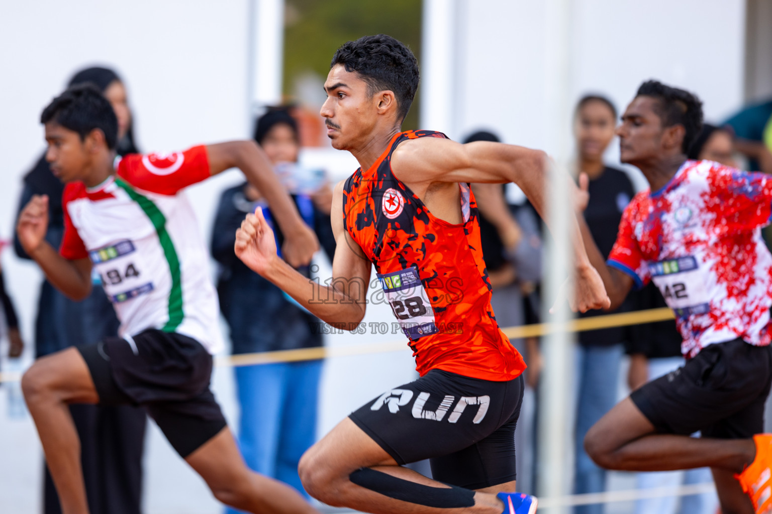 Day 1 of MWSC Interschool Athletics Championships 2024 held in Hulhumale Running Track, Hulhumale, Maldives on Saturday, 9th November 2024. Photos by: Ismail Thoriq / Images.mv