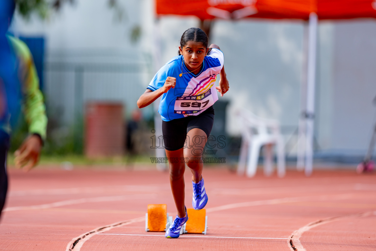 Day 6 of MWSC Interschool Athletics Championships 2024 held in Hulhumale Running Track, Hulhumale, Maldives on Thursday, 14th November 2024. Photos by: Nausham Waheed / Images.mv