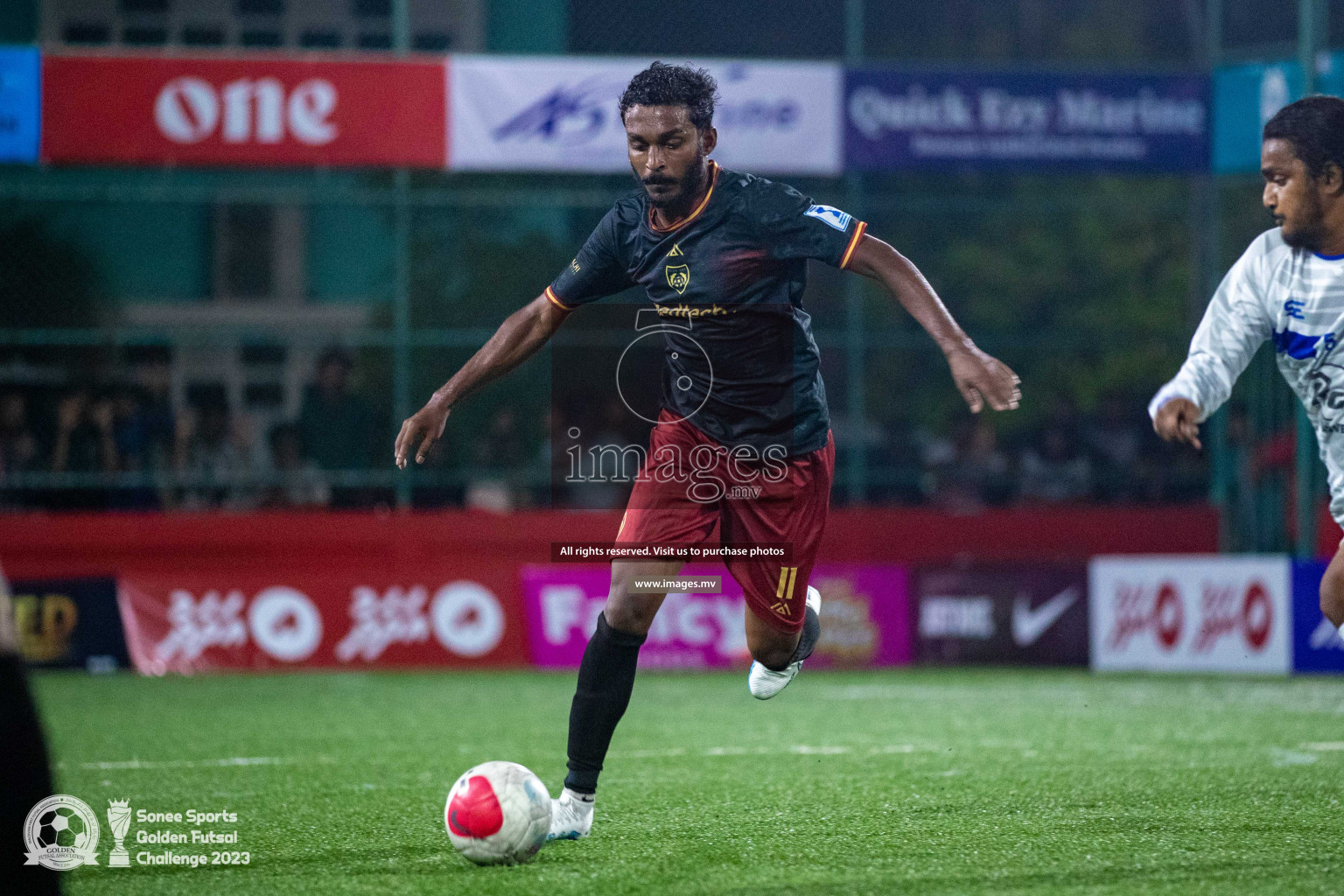 Th. Gaadhiffushi vs Th. Veymandoo in Day 4 of Golden Futsal Challenge 2023 on 08 February 2023 in Hulhumale, Male, Maldives