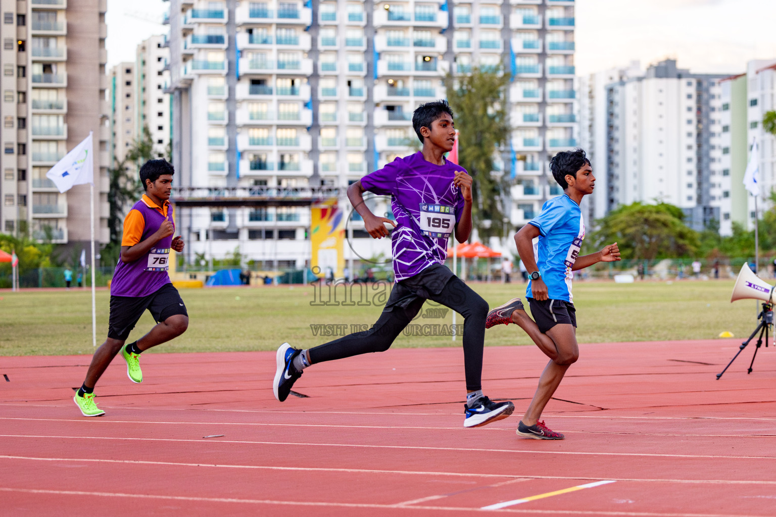 Day 1 of MWSC Interschool Athletics Championships 2024 held in Hulhumale Running Track, Hulhumale, Maldives on Saturday, 9th November 2024. 
Photos by: Hassan Simah / Images.mv