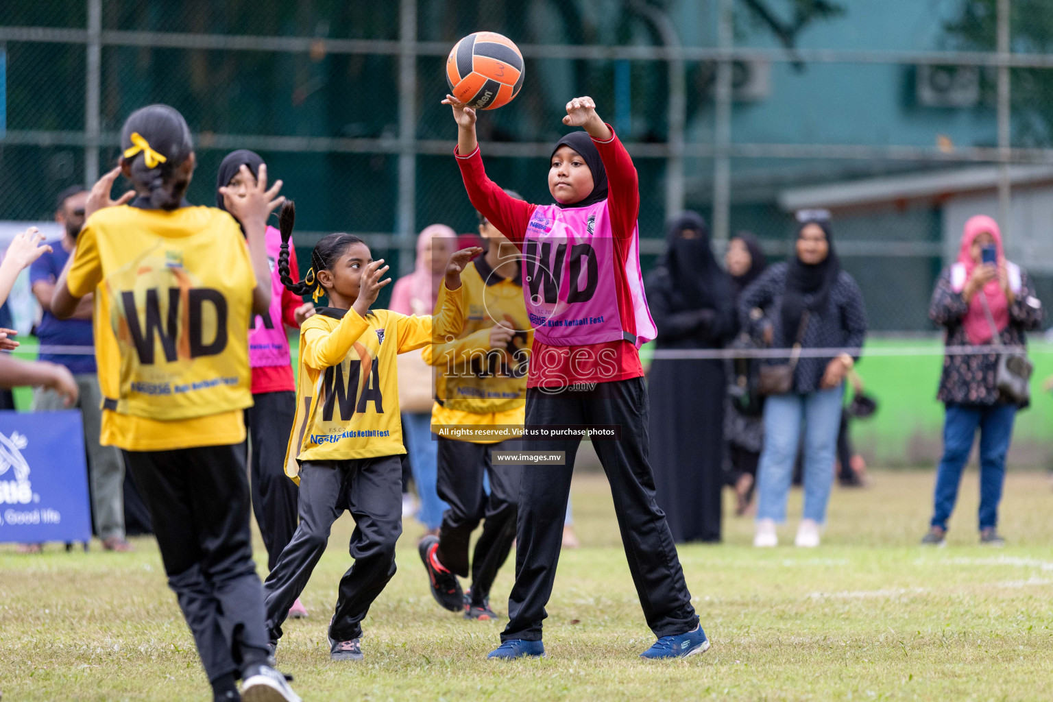 Day 2 of Nestle' Kids Netball Fiesta 2023 held in Henveyru Stadium, Male', Maldives on Thursday, 1st December 2023. Photos by Nausham Waheed / Images.mv