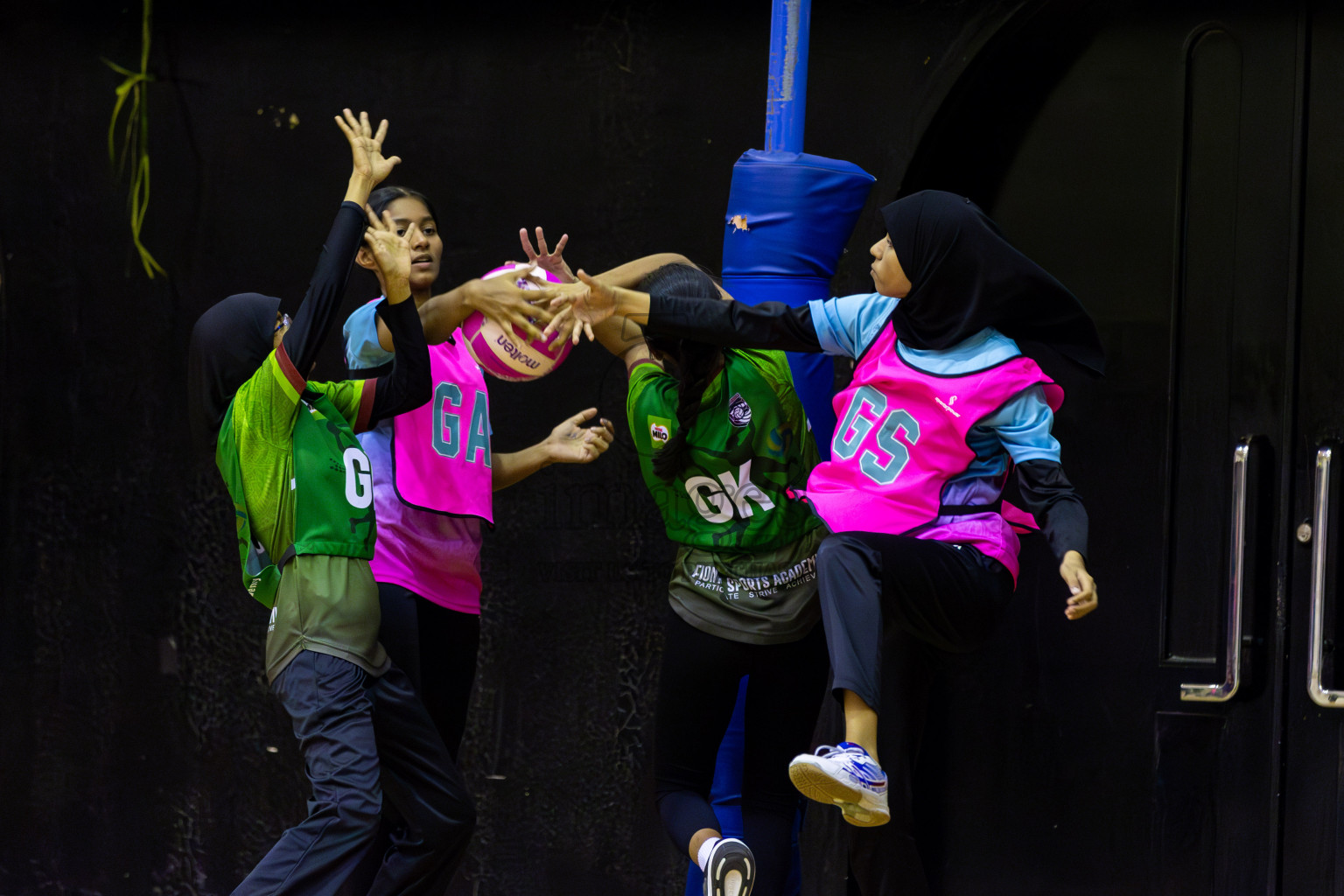 Young netter A vd Fionti sports academy in Day 3 of 3rd Netball Junior Championship, held at Social Center on Wednesday 22nd January 2025 . Photos: Shuu Abdul Sattar / images.mv