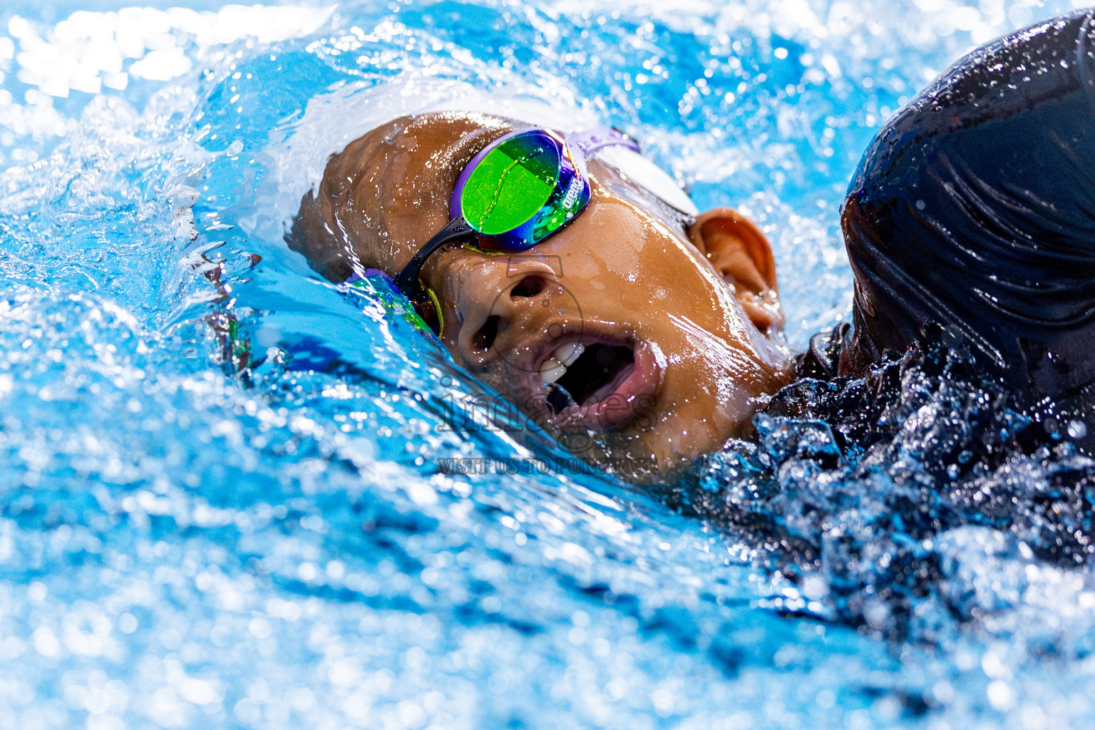 Day 4 of 1st National Short Course Swimming Competition held in Hulhumale', Maldives on Tuesday, 17th June 2025. Photos: Nausham Waheed / images.mv