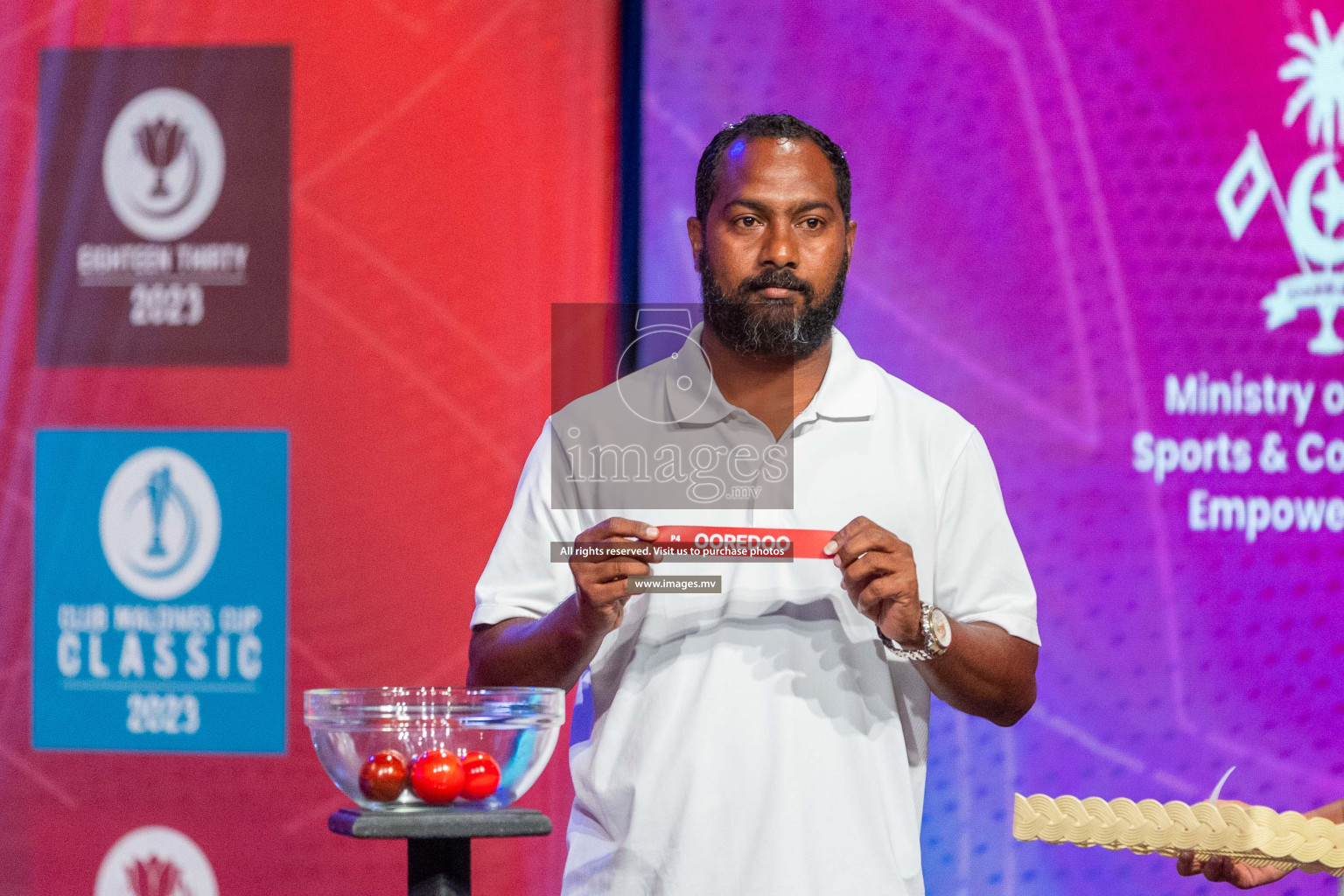 Draw ceremony of Club Maldives 2023 was held on Thursday, 6th July 2023 at PSM Studio in Male', Maldives.  Photos: Ismail Thoriq / images.mv