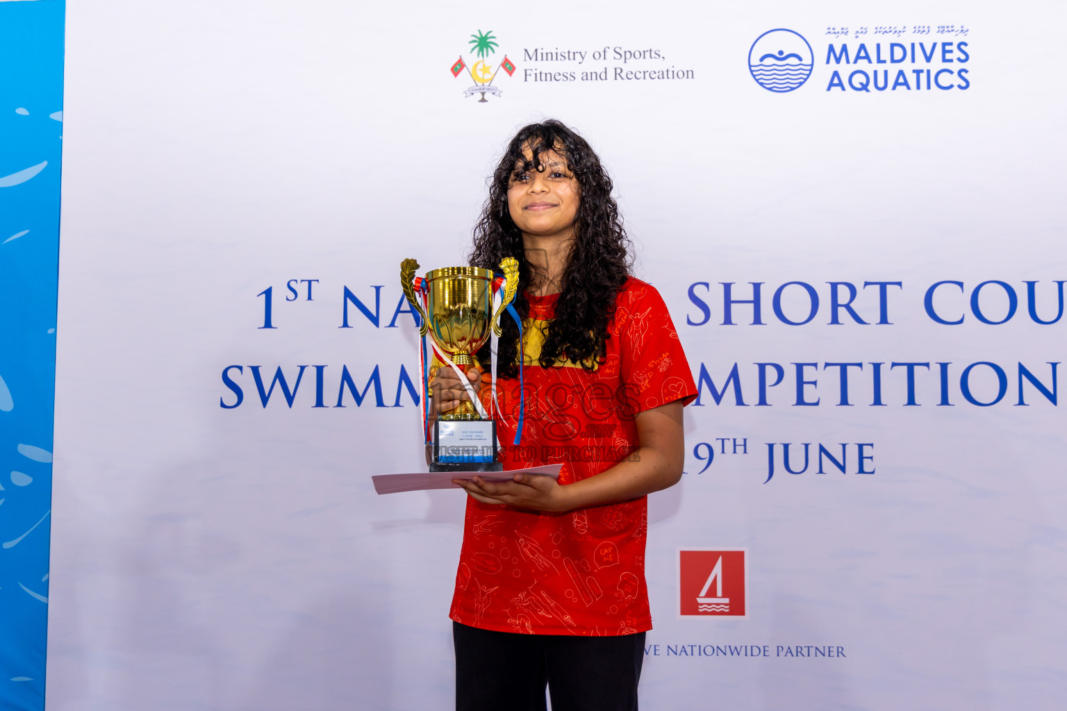 Closing Ceremony of 1st National Short Course Swimming Competition held in Hulhumale', Maldives on Thursday, 19th June 2025. Photos: Nausham Waheed / images.mv