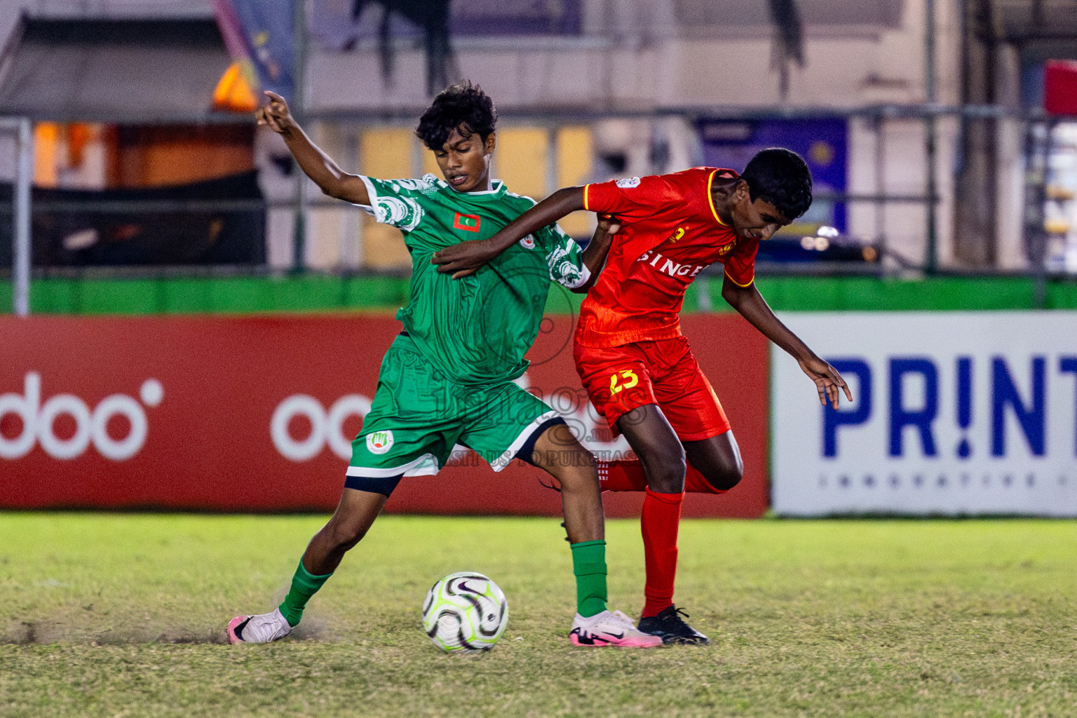 Victory Sports Club vs Hurriyya Sports Club (U14) in Day 9 of Dhivehi Youth League 2024 held at Henveiru Stadium on Saturday, 14th December 2024. Photos: Nausham Waheed / Images.mv