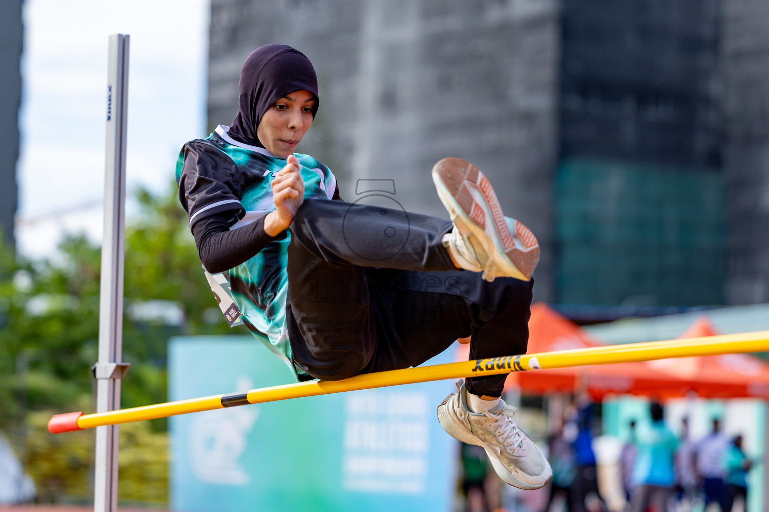 Day 2 of MWSC Interschool Athletics Championships 2024 held in Hulhumale Running Track, Hulhumale, Maldives on Sunday, 10th November 2024. 
Photos by: Hassan Simah / Images.mv